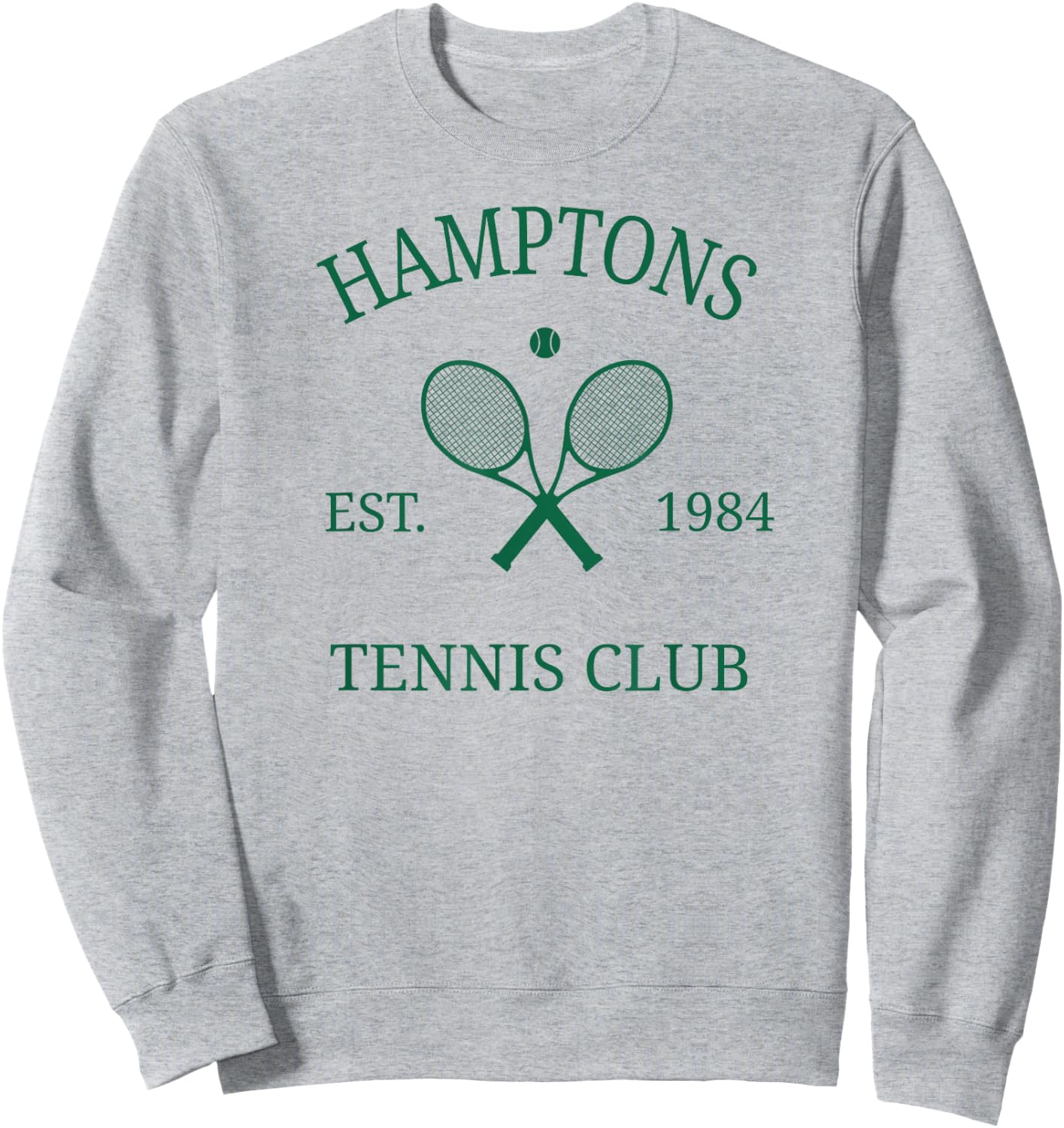 Hamptons Athletics Tennis Club Racquet Prep Vintage NY Sweatshirt - Sweatshirt | Ash