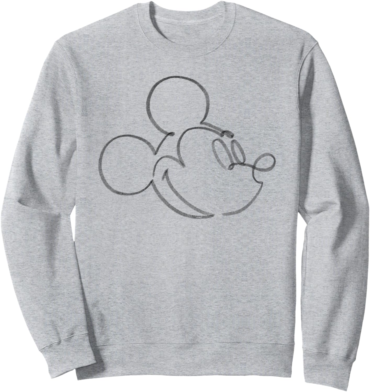 Disney Mickey Mouse Head Artist Pencil Doodle Retro Vintage Small Sweatshirt - Sweatshirt | Ash