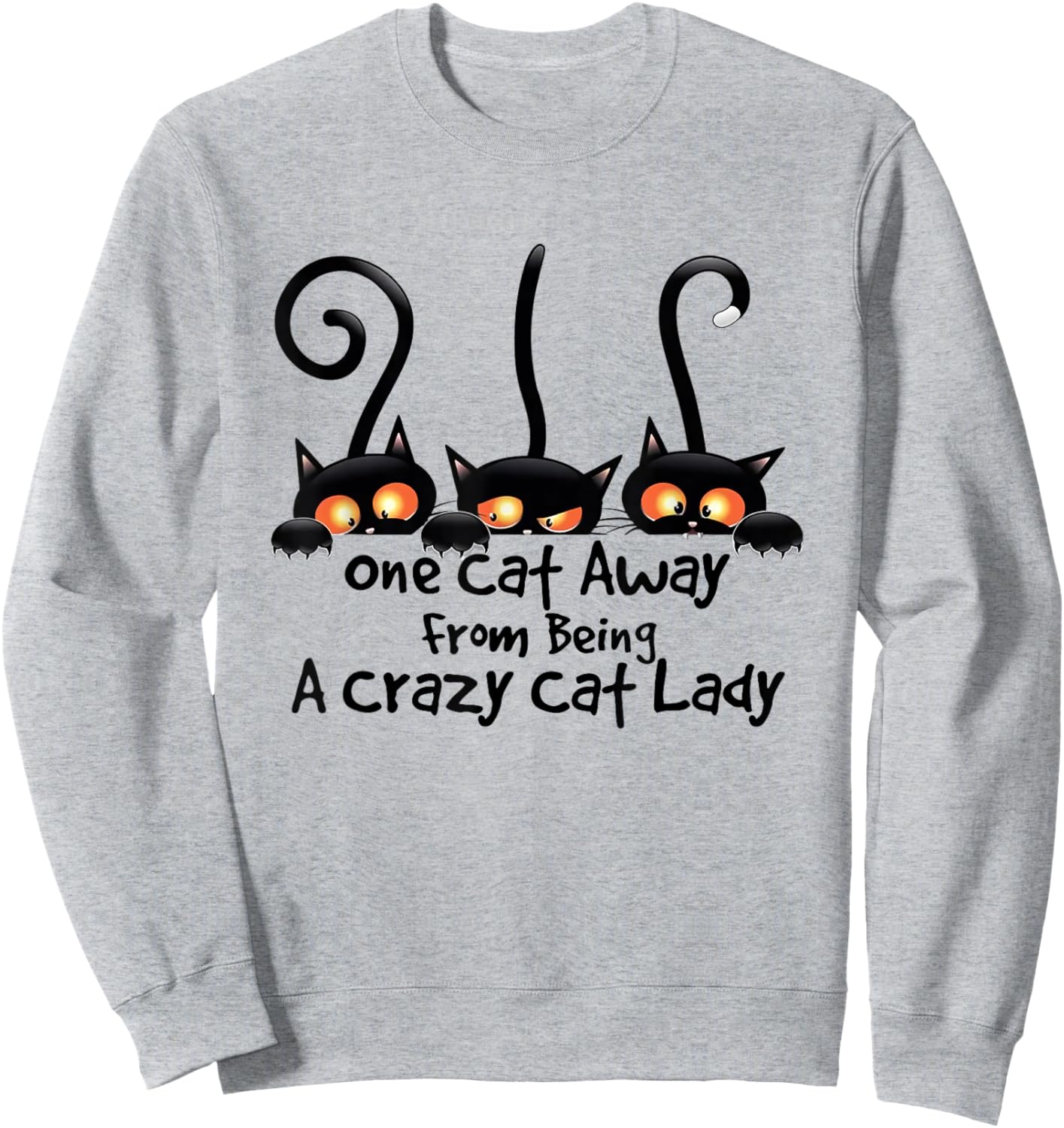 One Cat Away From Being A Crazy Cat Lady Sweatshirt - Sweatshirt | Ash