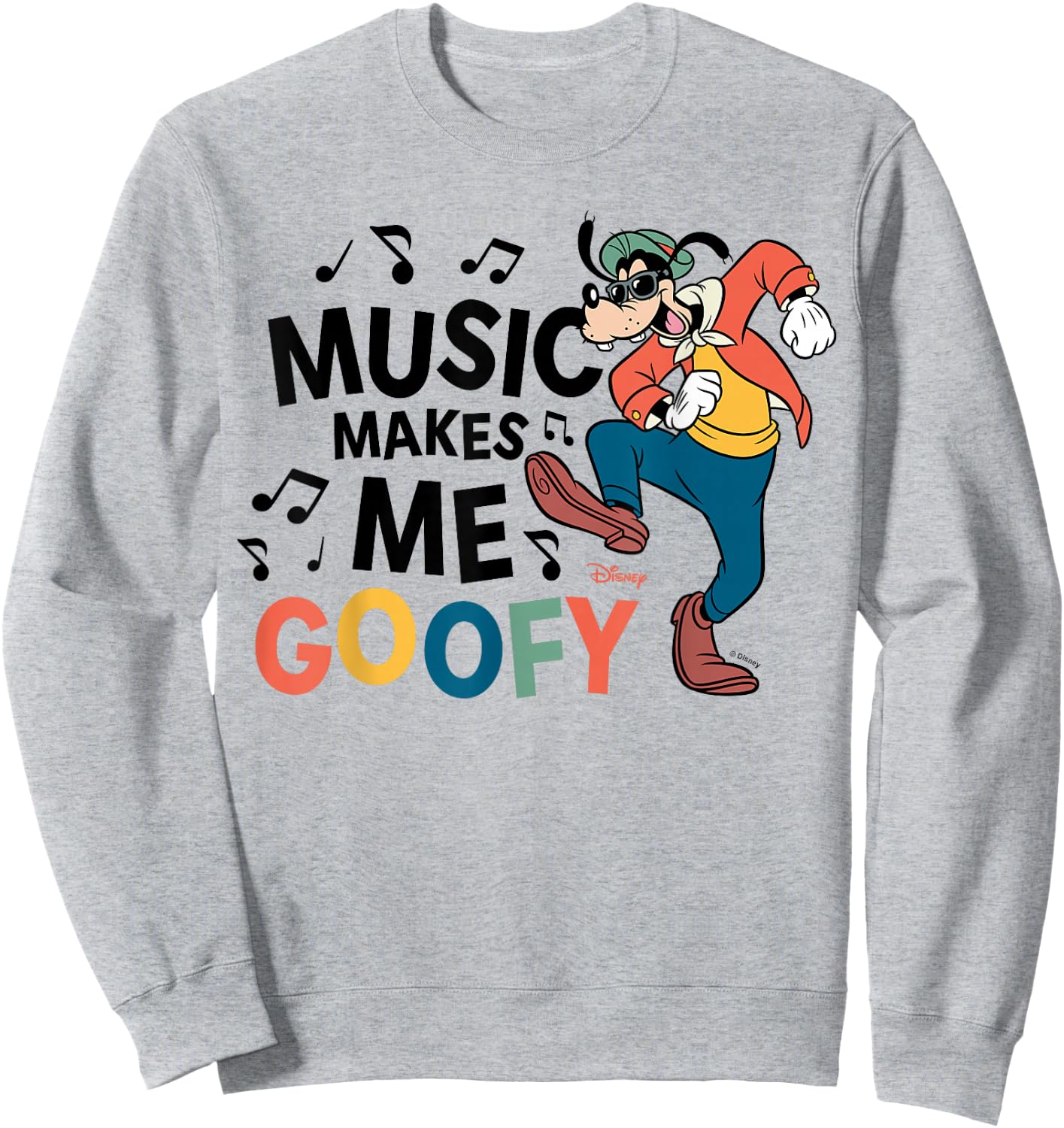 Disney - Music Makes Me Goofy Sweatshirt - Sweatshirt | Ash