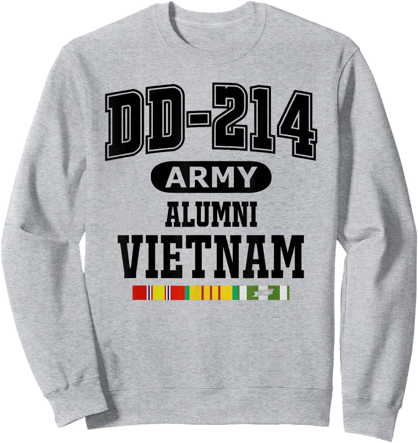 DD-214 Army Vietnam Veteran Black Sweatshirt - Sweatshirt | Ash