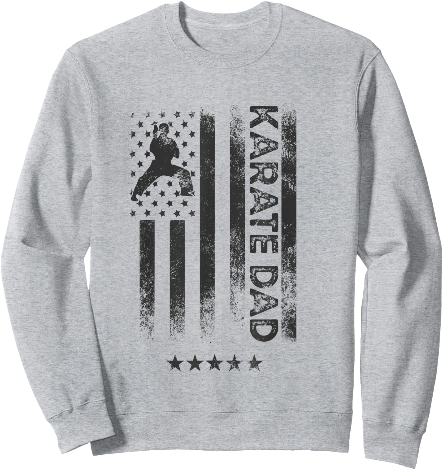 USA American Flag - Karate Dad Sweatshirt - Sweatshirt | Ash