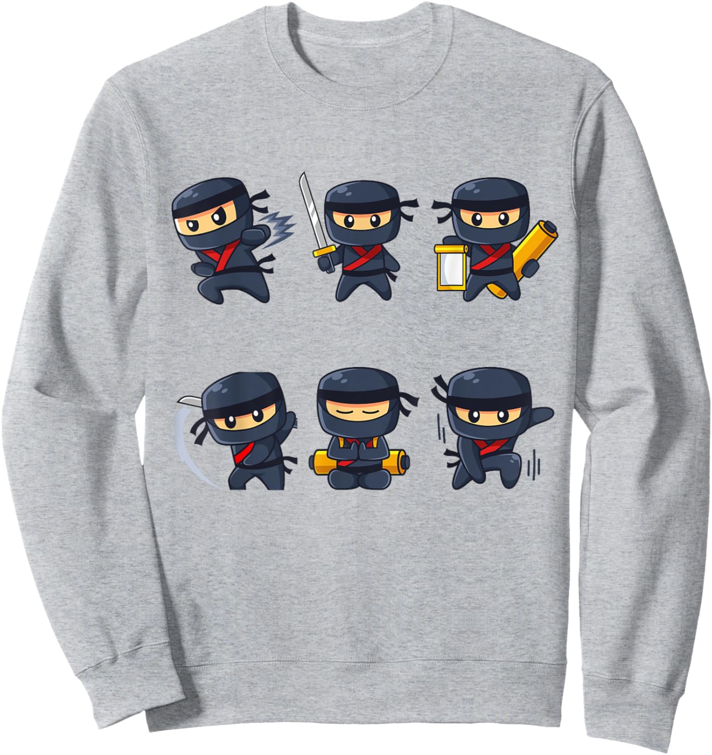 Ninja Disguise Kids Cool Ninjas Boys Girls Sweatshirt - Sweatshirt | Ash