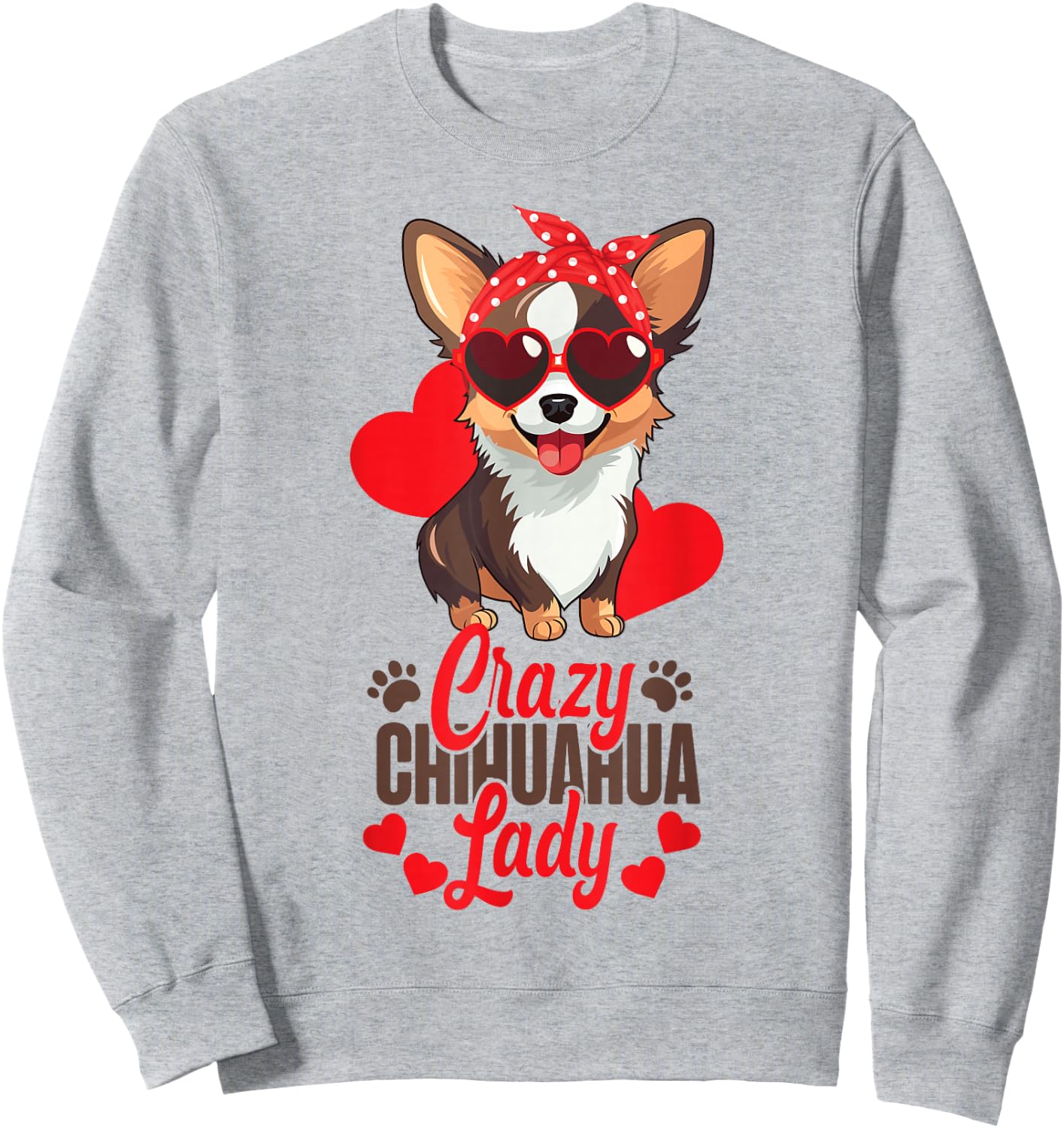 Chihuahua Chihuahueño Crazy Chihuahua Lady Sweatshirt - Sweatshirt | Ash