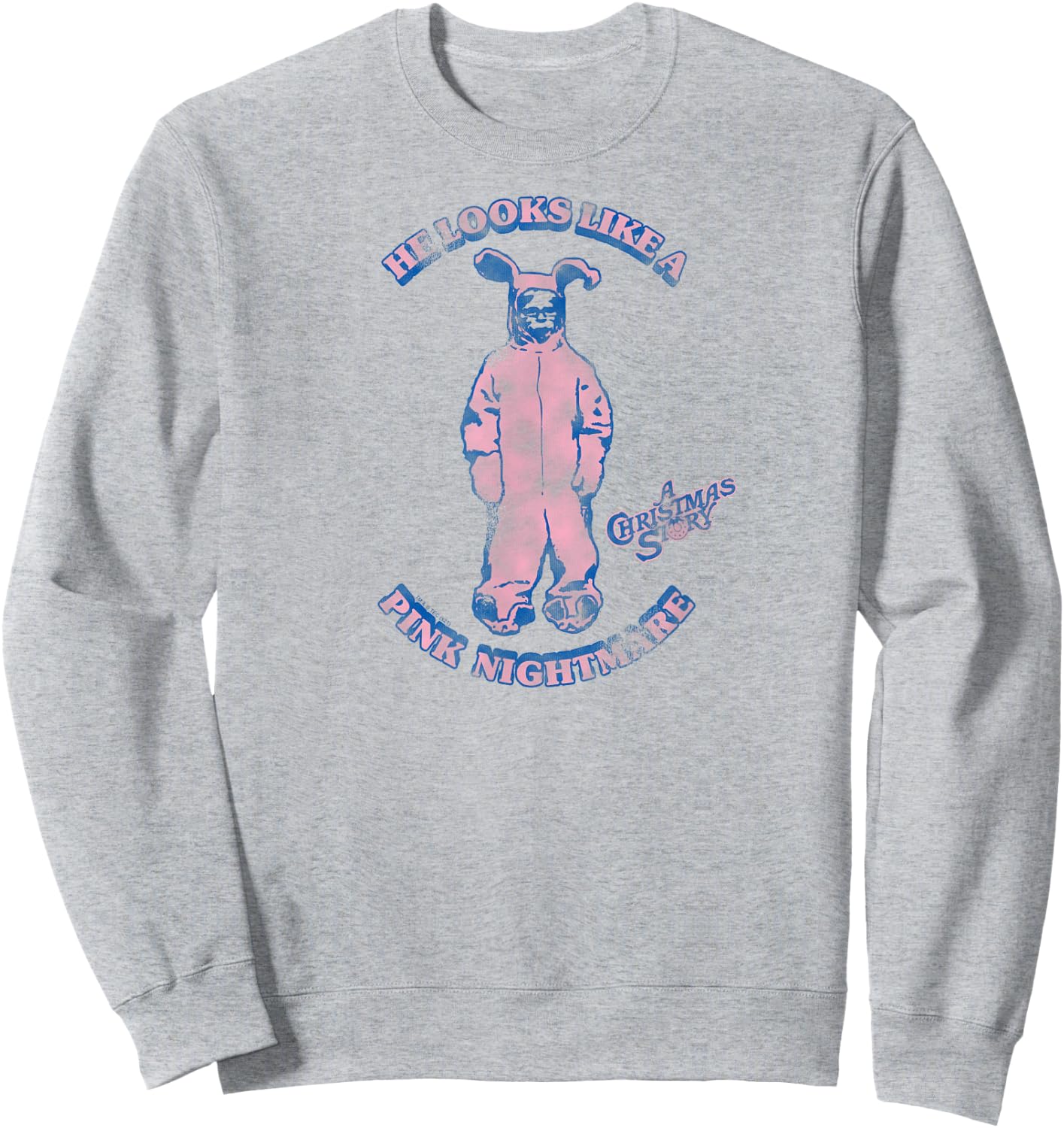 A Christmas Story Ralphie Looks Like A Pink Nightmare Funny Sweatshirt - Sweatshirt | Ash