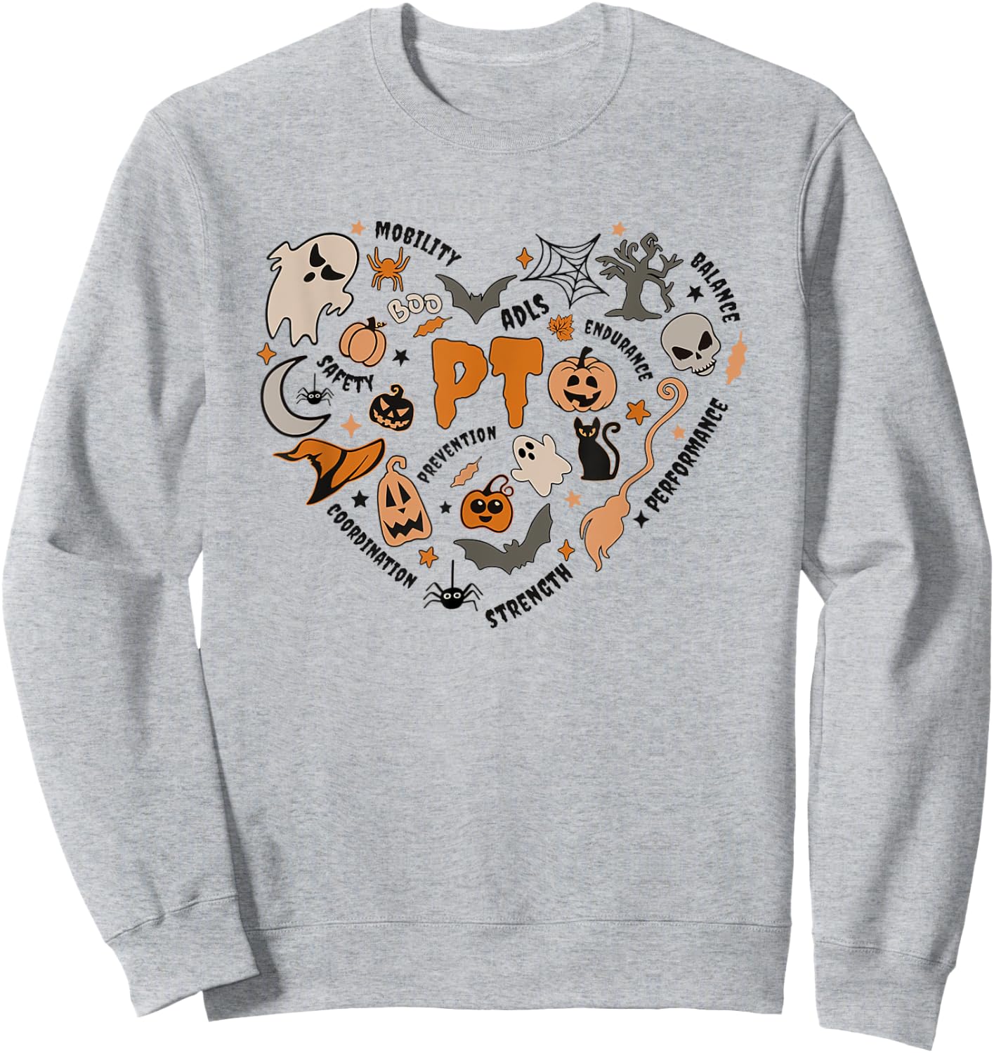 Pediatric Physical Therapy Halloween PTA PT Scope Women Sweatshirt - Sweatshirt | Ash