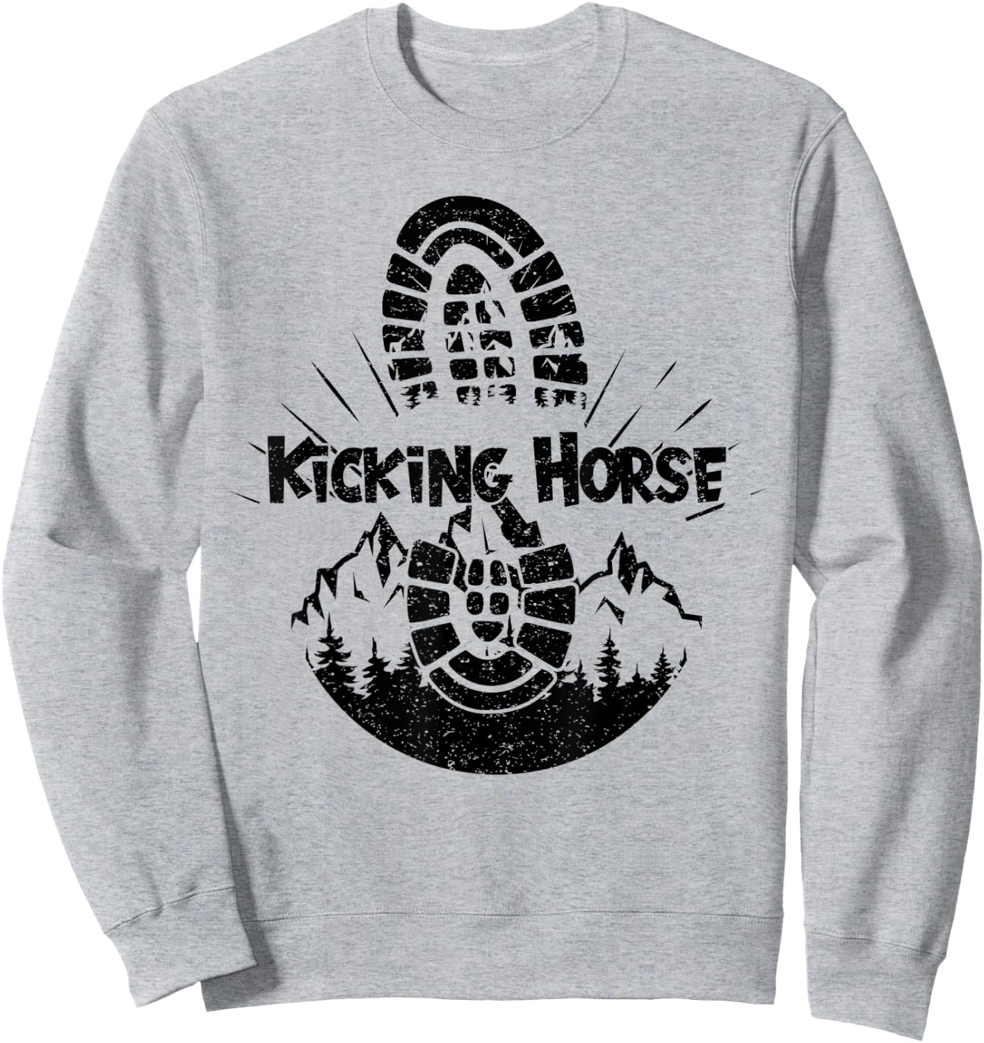 Hiking In Kicking Horse Vacation Ski Sweatshirt - Sweatshirt | Ash
