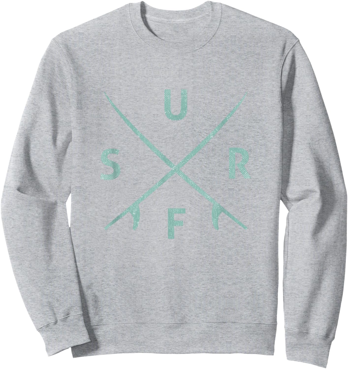 Subtle Wave Surfing Shirts Surf Logo Sweatshirt - Sweatshirt | Ash