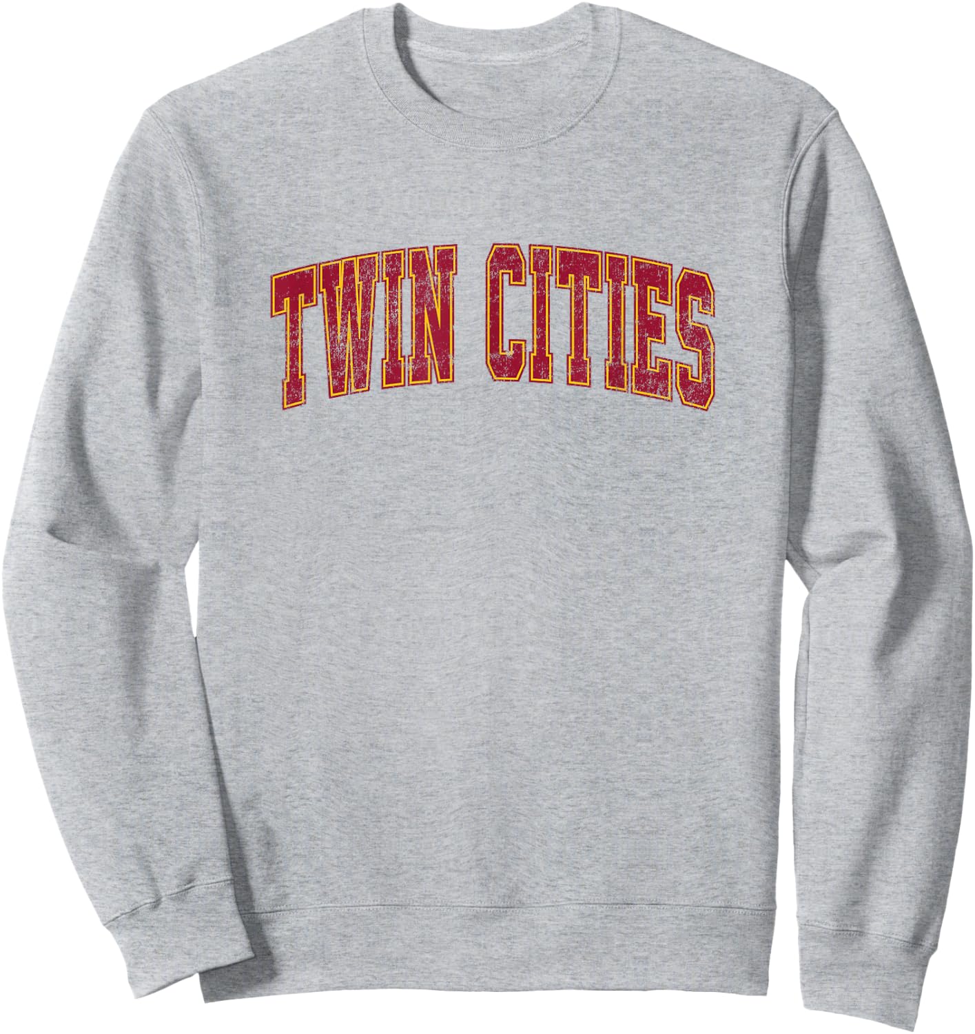 Twin Cities Minnesota MN Vintage Athletic Sports Sweatshirt - Sweatshirt | Ash