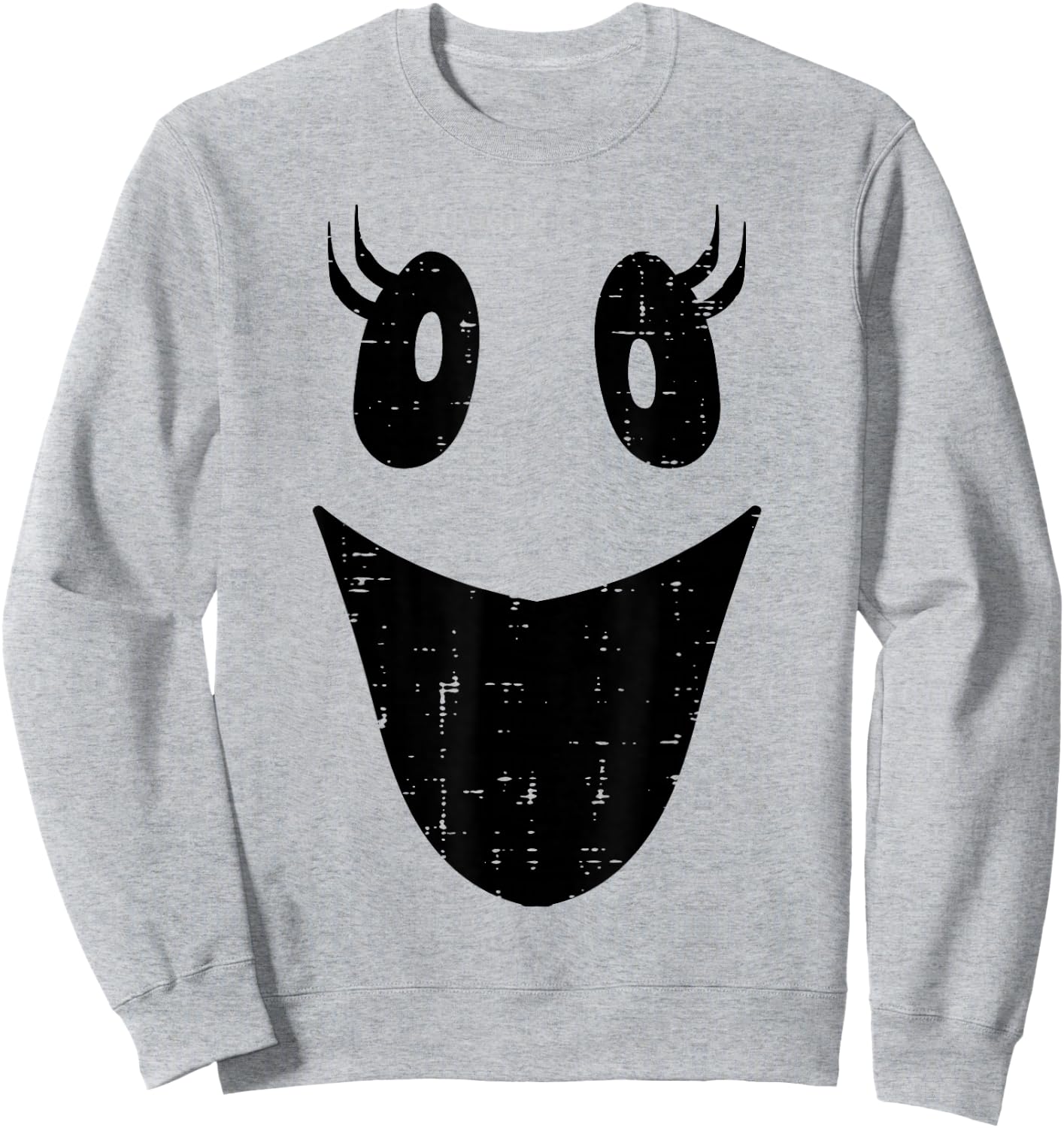 Ghost Cute DIY Halloween Costume Girls Women Kids Teens Sweatshirt - Sweatshirt | Ash
