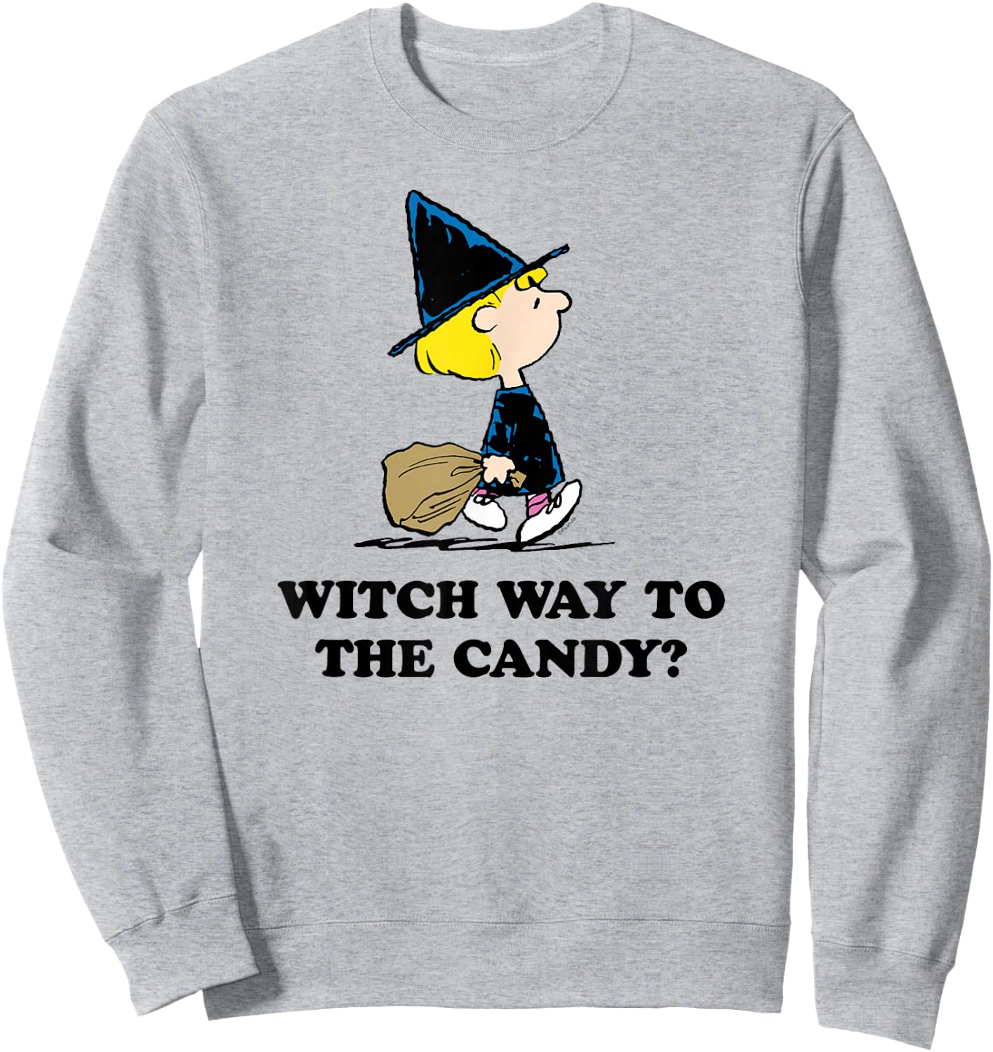 Peanuts - Sally Halloween Witch Way To The Candy? Sweatshirt - Sweatshirt | Ash
