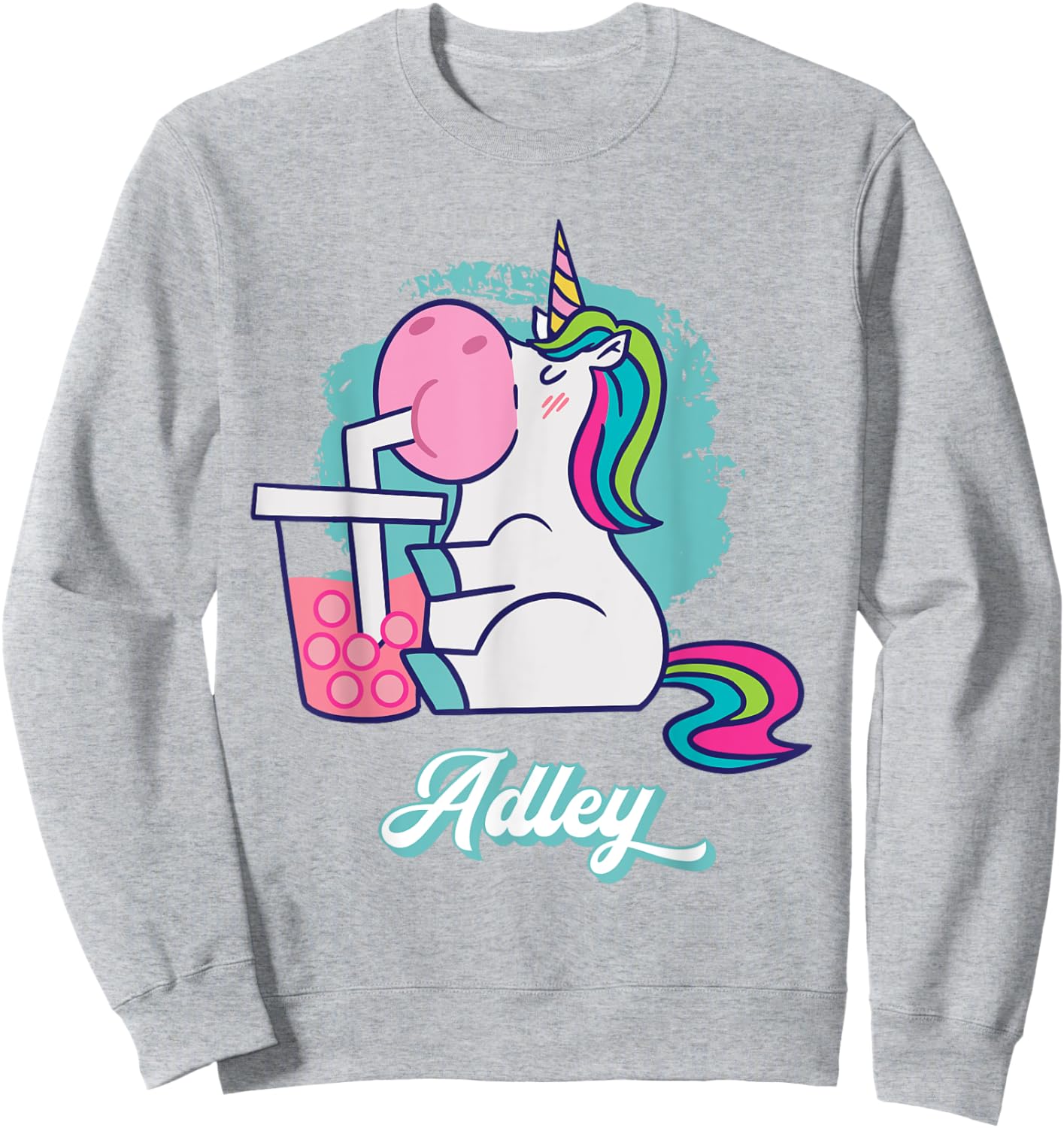 Adley Merch Unicorn Design Sweatshirt - Sweatshirt | Ash