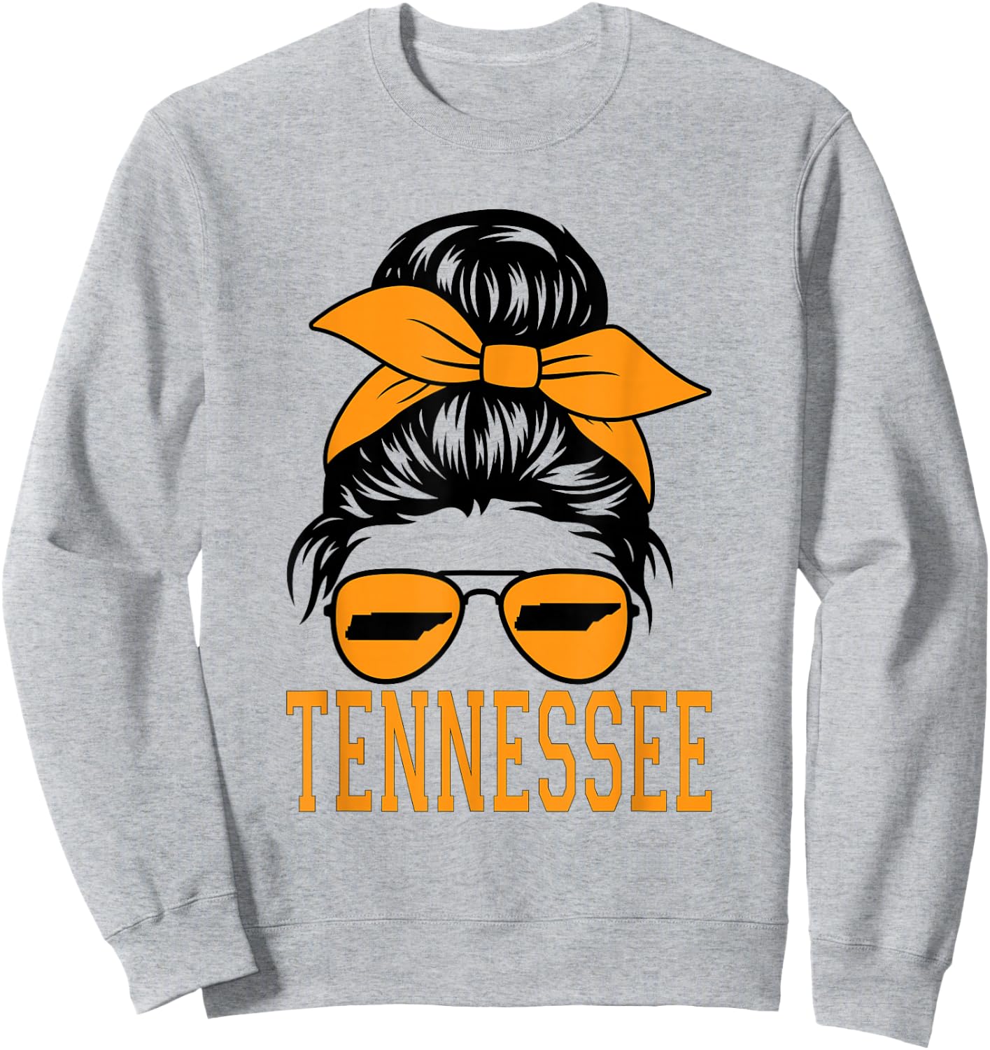 Tennessee State Women Tennessee Game Day Messy Bun TN Sweatshirt - Sweatshirt | Ash