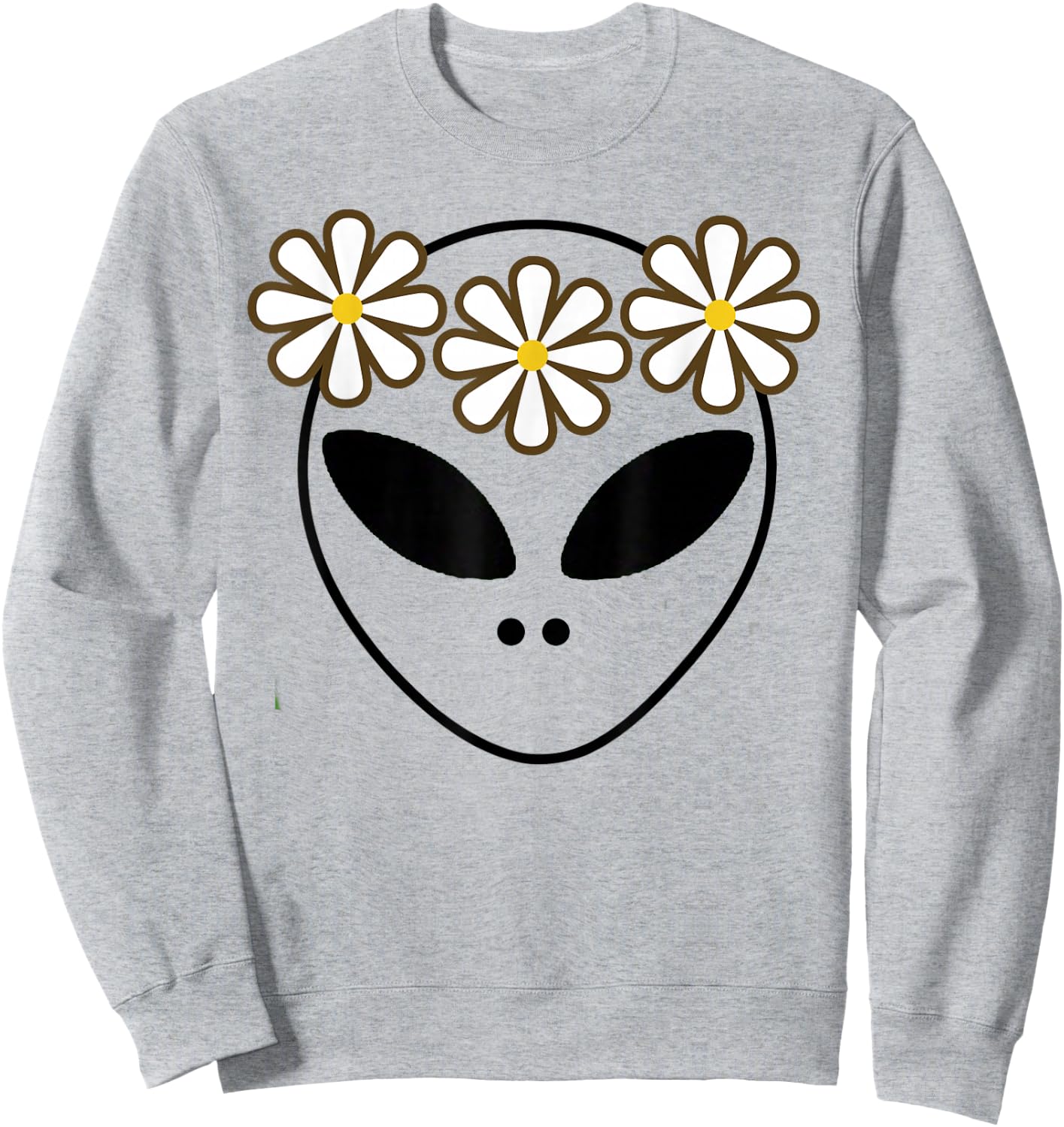 Alien Costume Halloween Cute Green Aliens Face Kawaii Sweatshirt - Sweatshirt | Ash