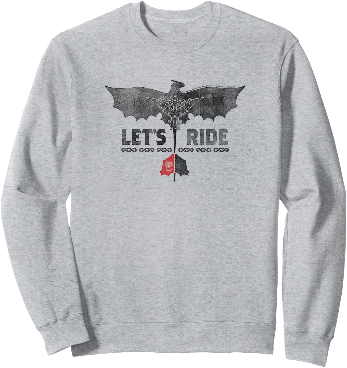 DreamWorks Dragons Let's Ride Sweatshirt - Sweatshirt | Ash