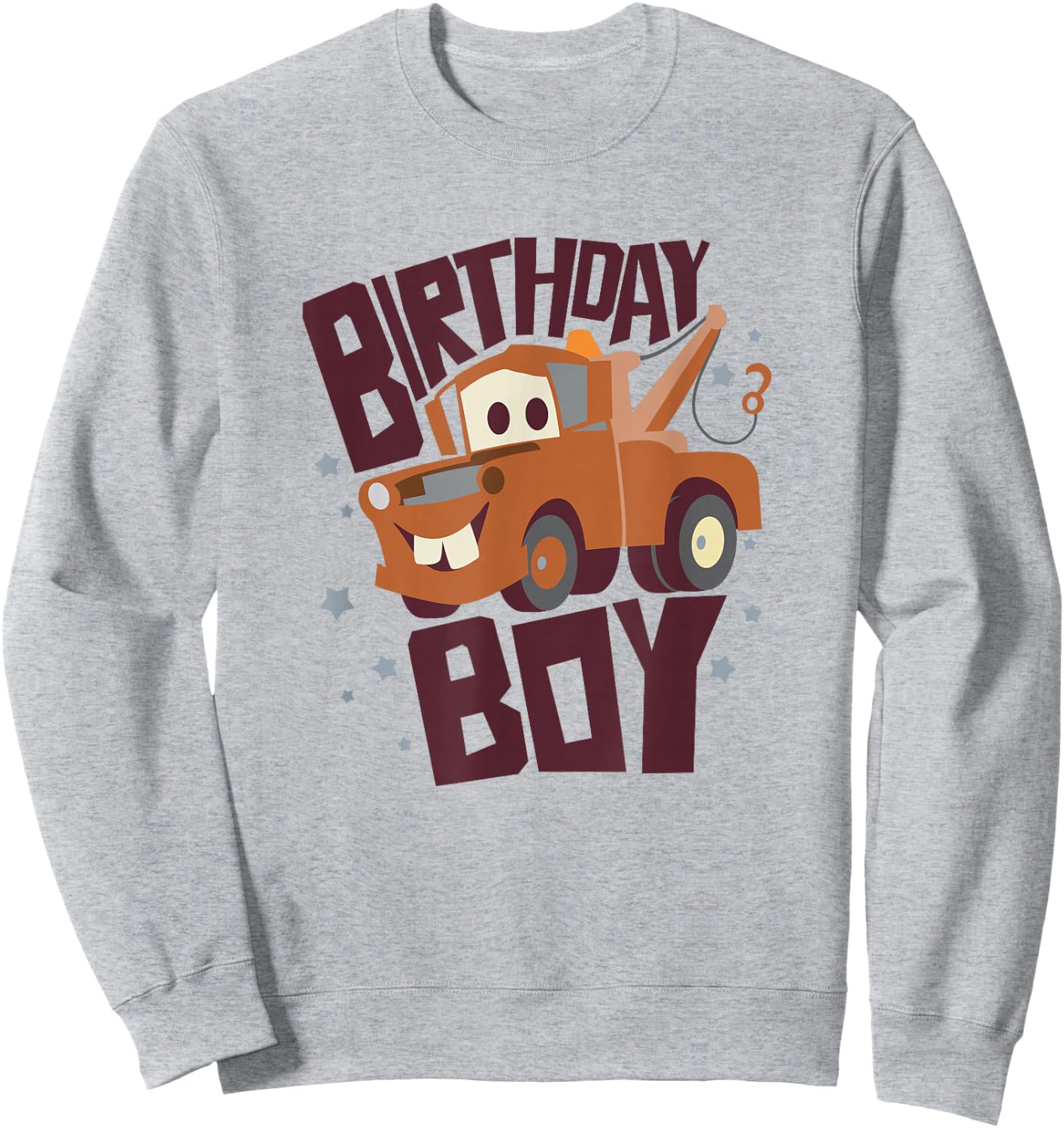 Disney Pixar Cars Birthday Boy Tow Mater Portrait Sweatshirt - Sweatshirt | Ash