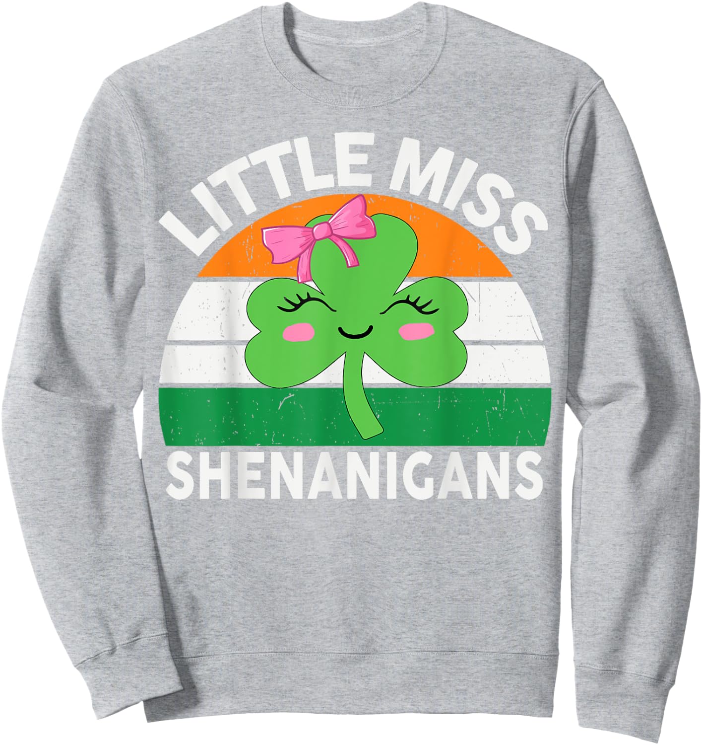 St Patricks Day Little Miss Shenanigans Irish Girls Toddlers Sweatshirt - Sweatshirt | Ash