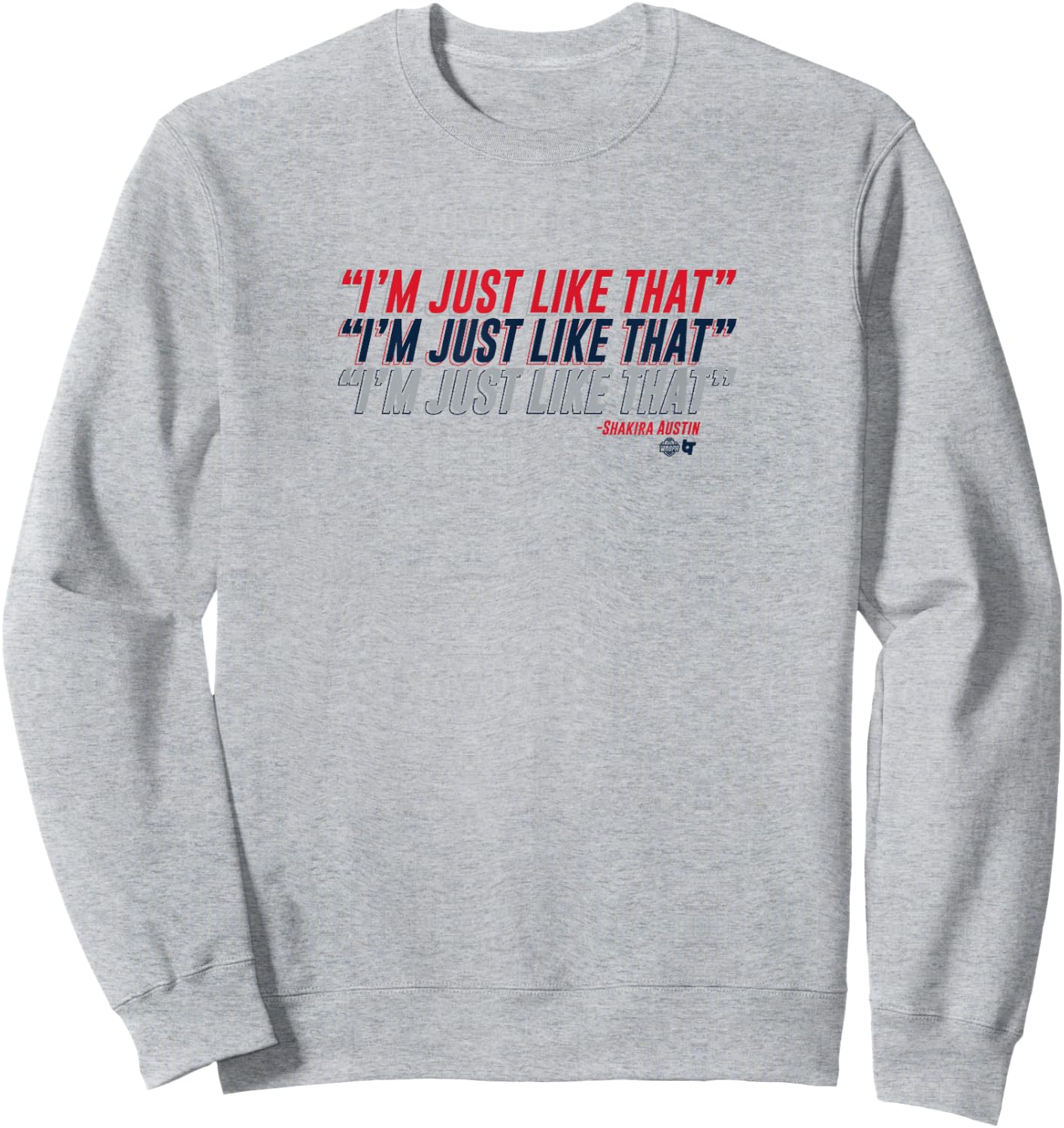 Shakira Austin: I'm Just Like That - Washington Basketball Sweatshirt - Sweatshirt | Ash