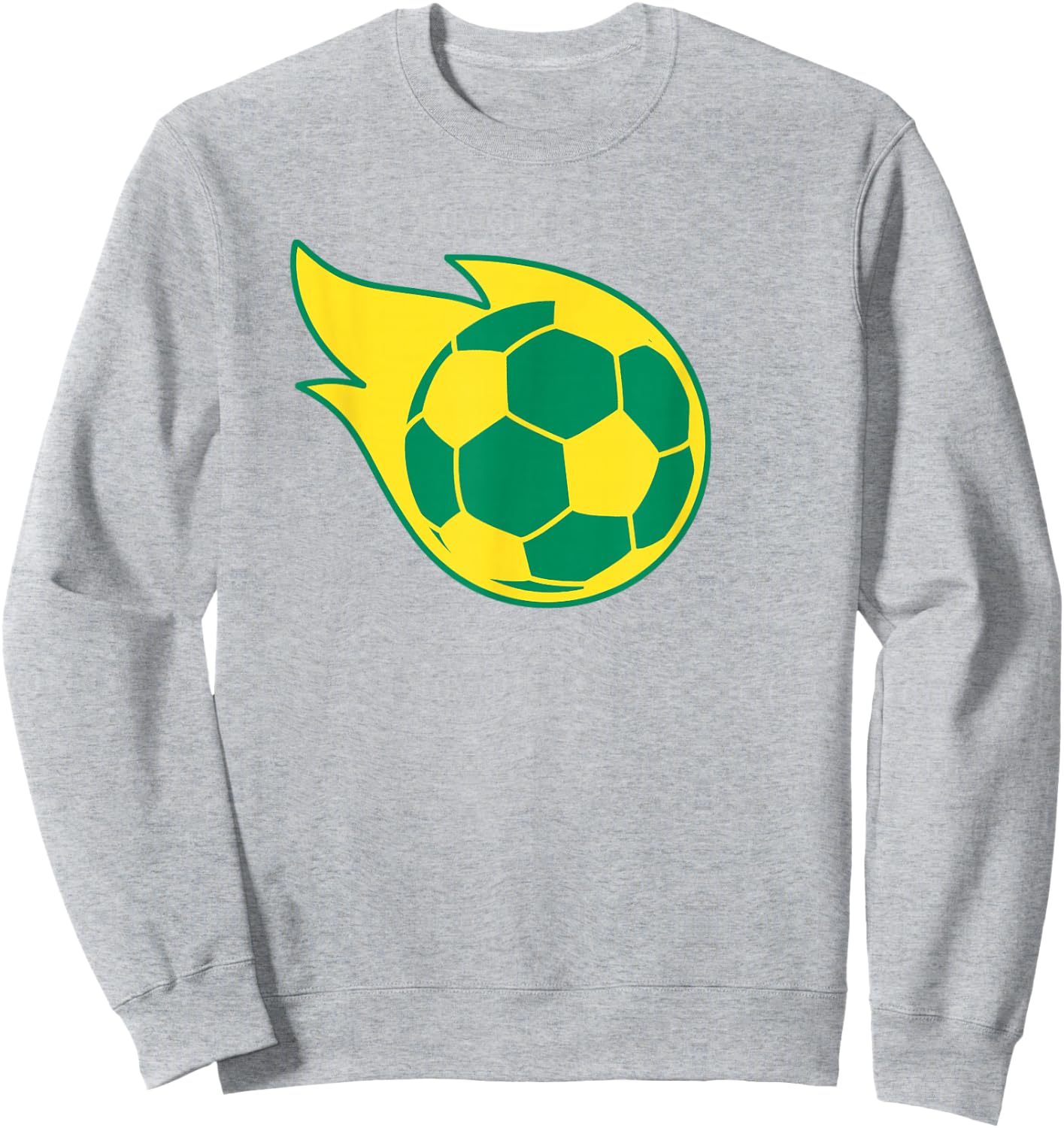 Fast Yellow Green Soccer Ball Sports Sweatshirt - Sweatshirt | Ash