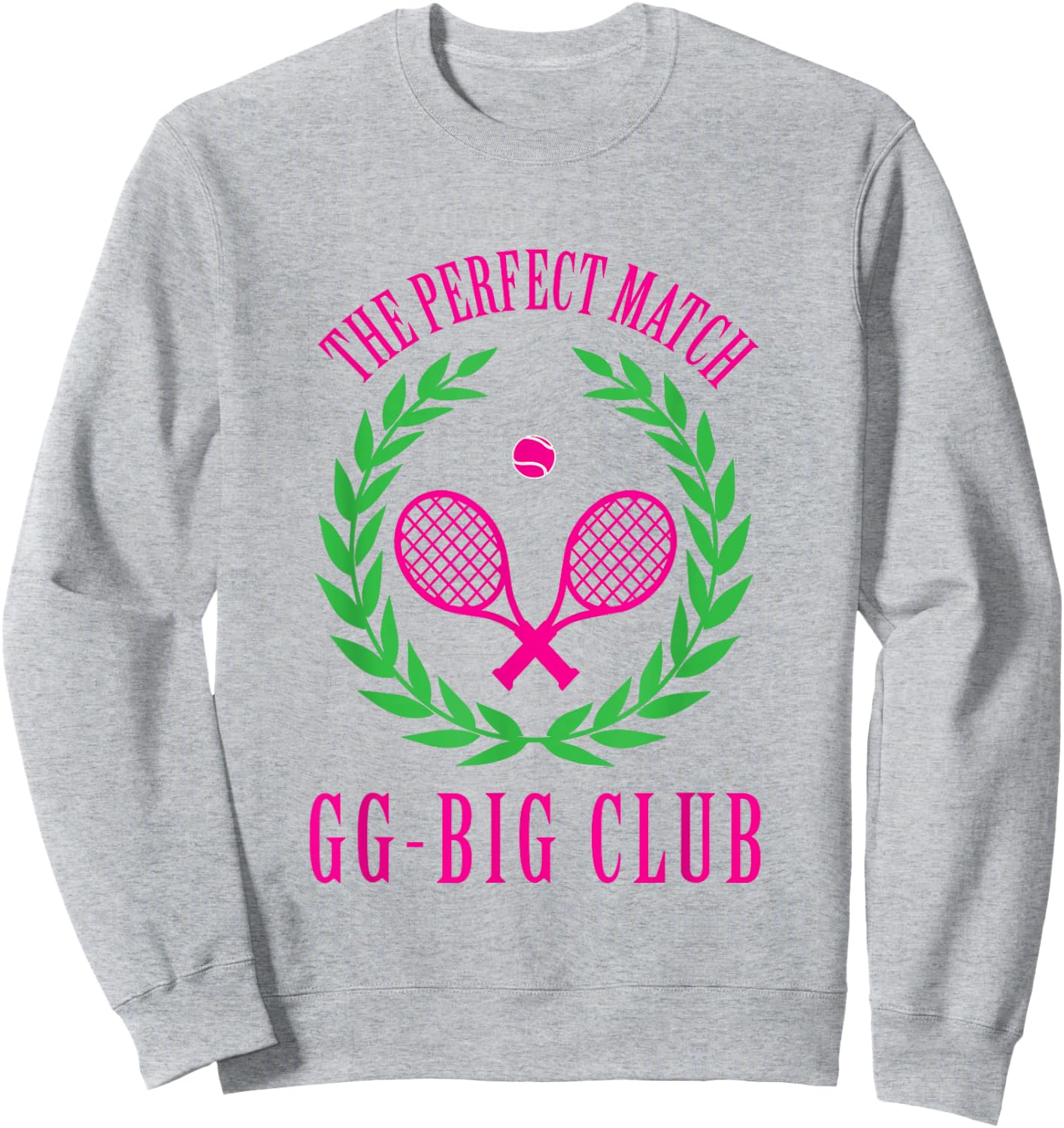 Tennis Match Club Little / GG Big Sorority Reveal Sweatshirt - Sweatshirt | Ash