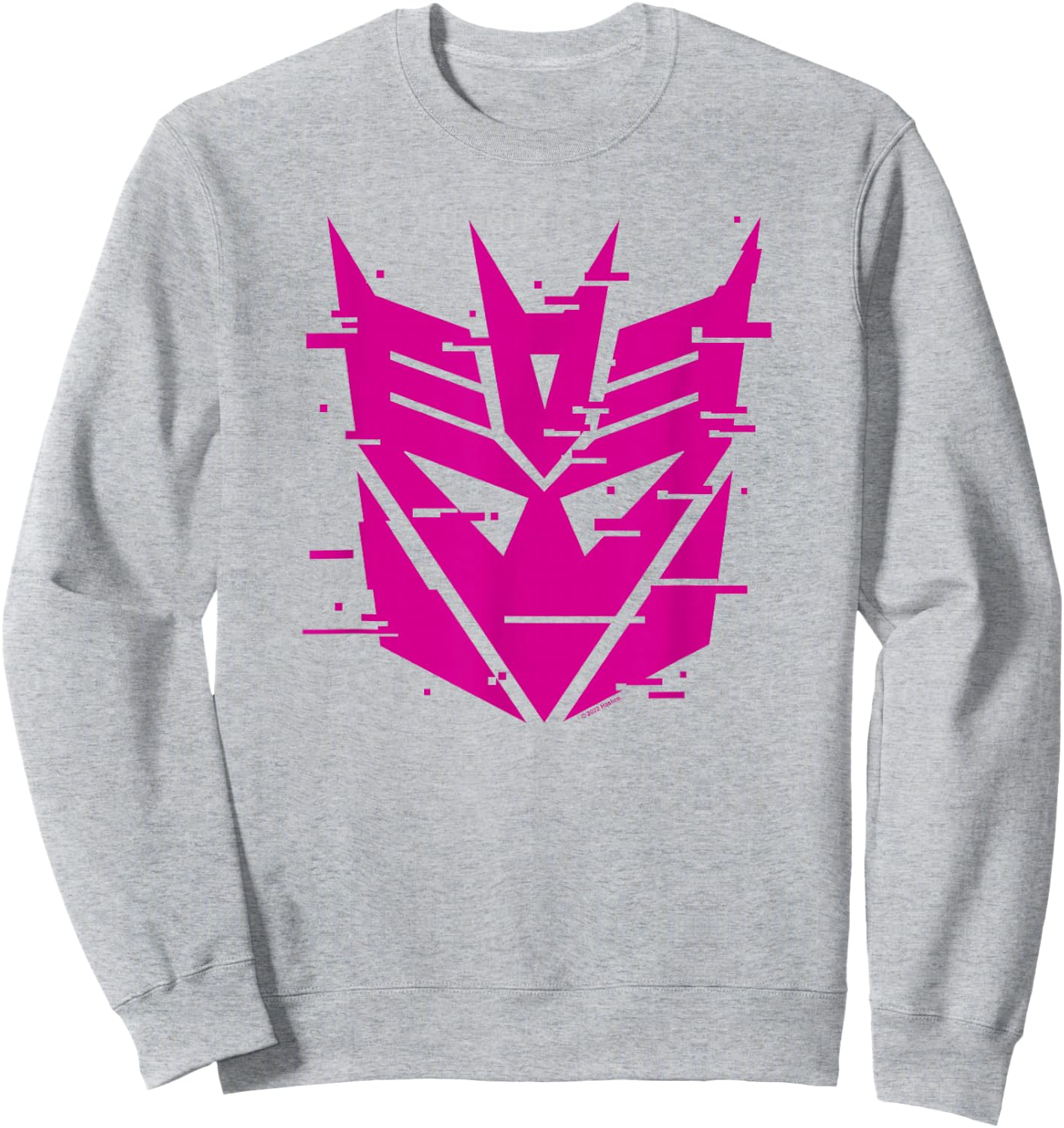 Transformers Evergreen Decepticon Glitch Logo Sweatshirt - Sweatshirt | Ash
