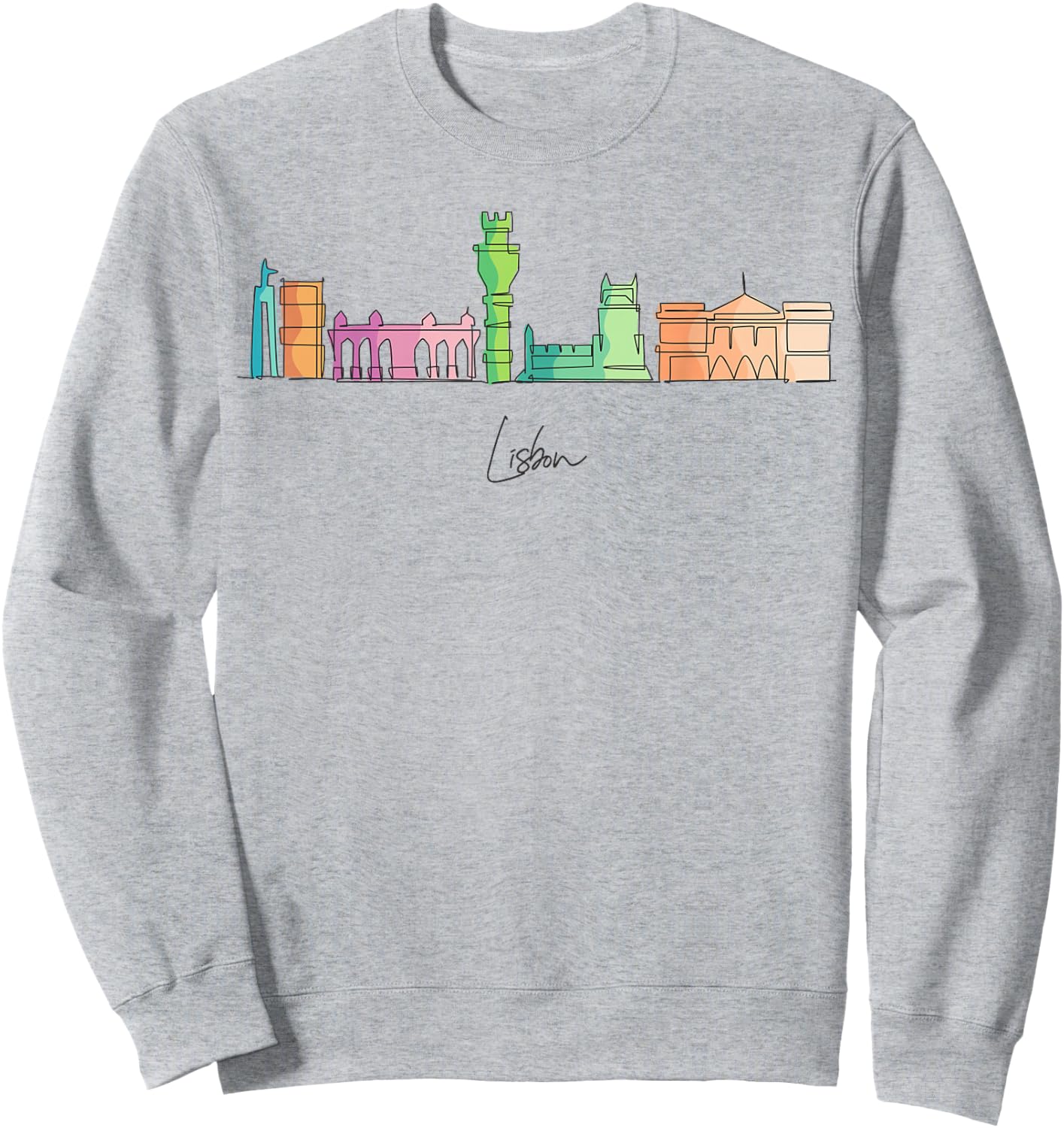 Travel Europe Portugal Lisbon Portuguese Vacation Souvenir Sweatshirt - Sweatshirt | Ash
