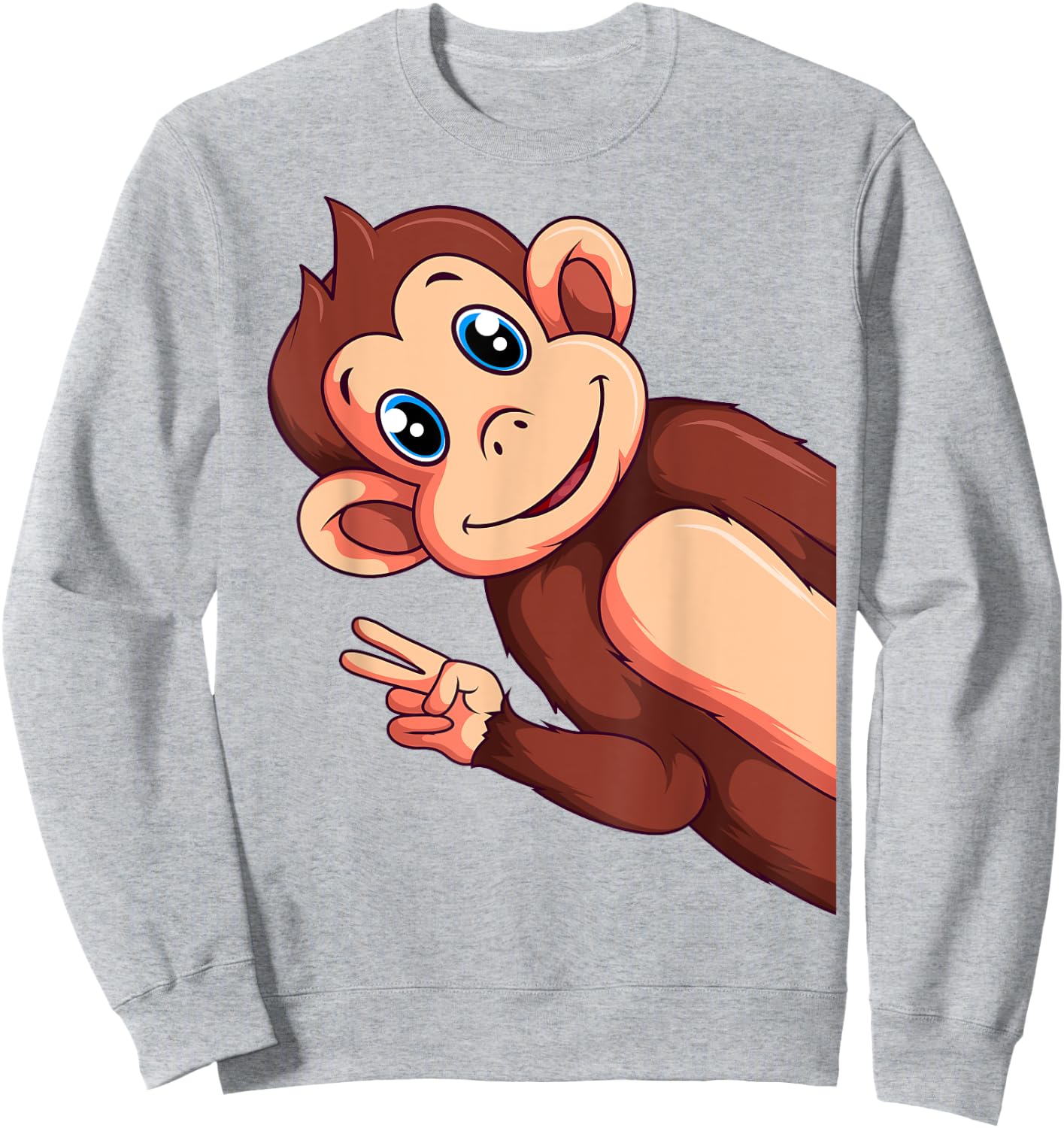 Monkey Lover Boys Girls Kids Women Sweatshirt - Sweatshirt | Ash