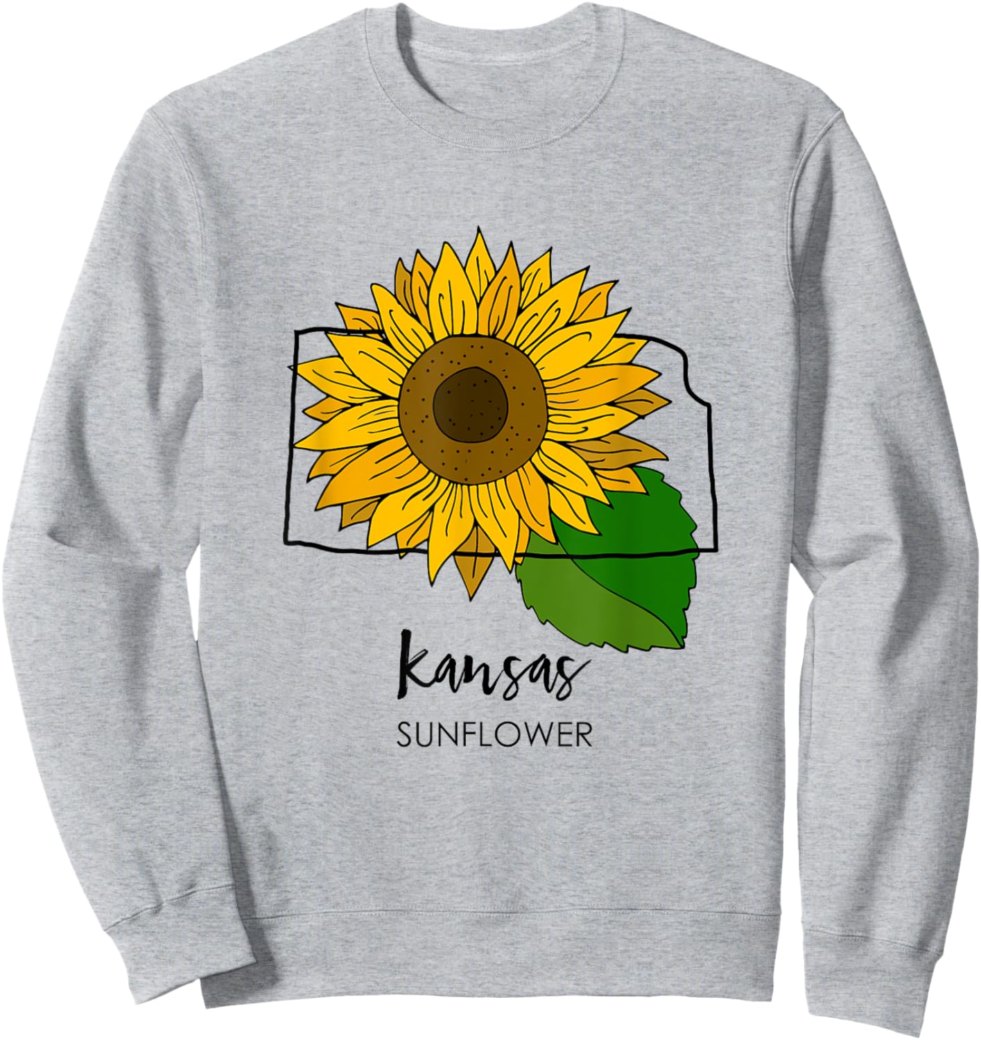 Kansas Sunflower Sweatshirt - Sweatshirt | Ash