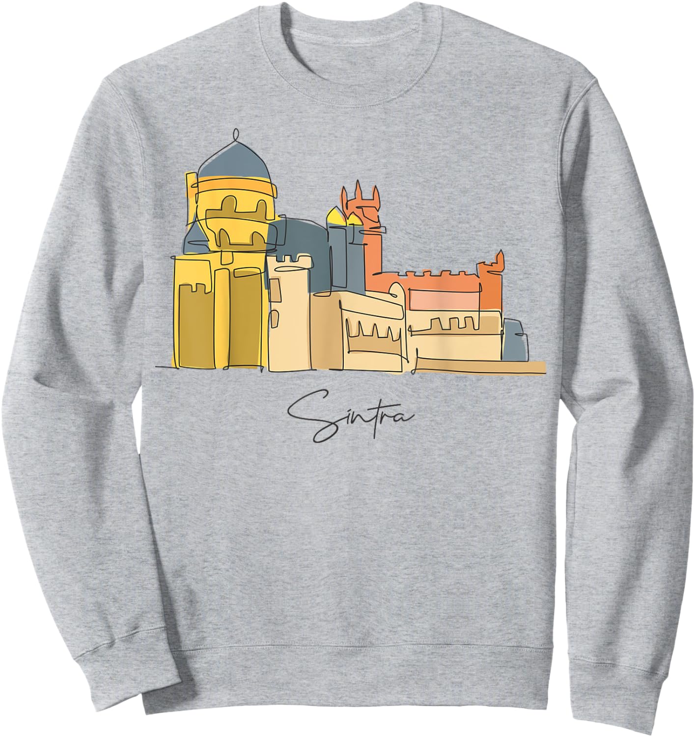 Europe Portugal Lisbon Sintra Portuguese Vacation Souvenir Sweatshirt - Sweatshirt | Ash