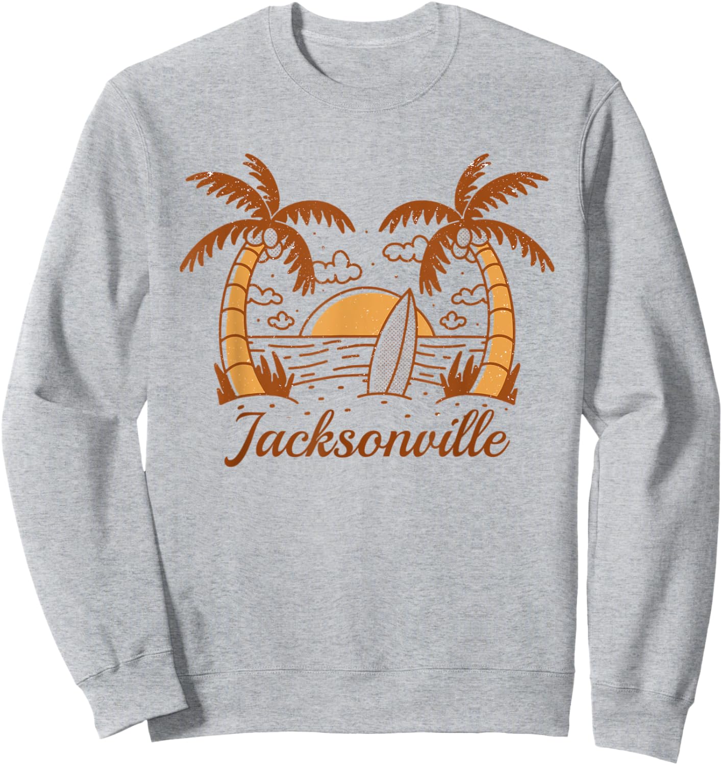 Jacksonville Florida Tropical Beach Vacation Sweatshirt - Sweatshirt | Ash