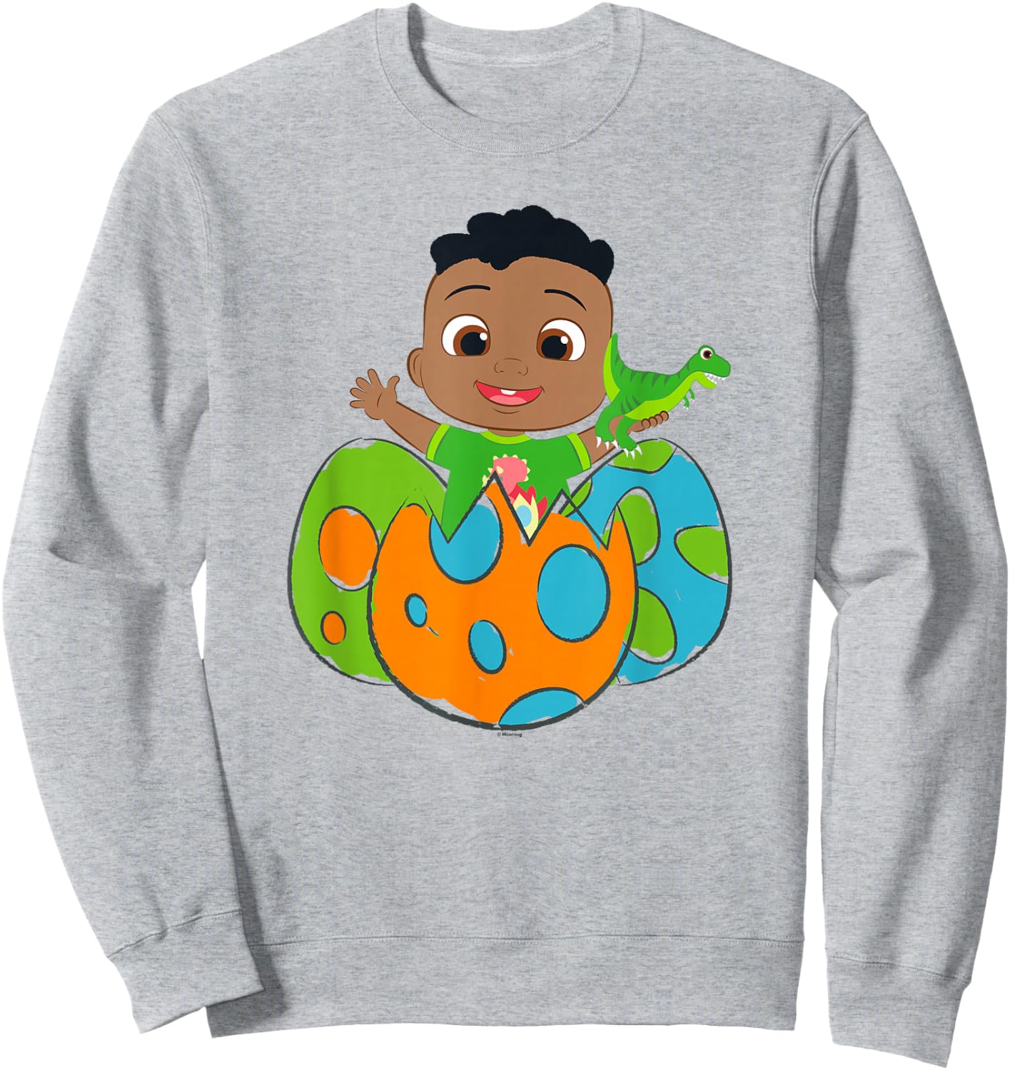 CoComelon Cody Dino Eggs Drawn Poster Sweatshirt - Sweatshirt | Ash
