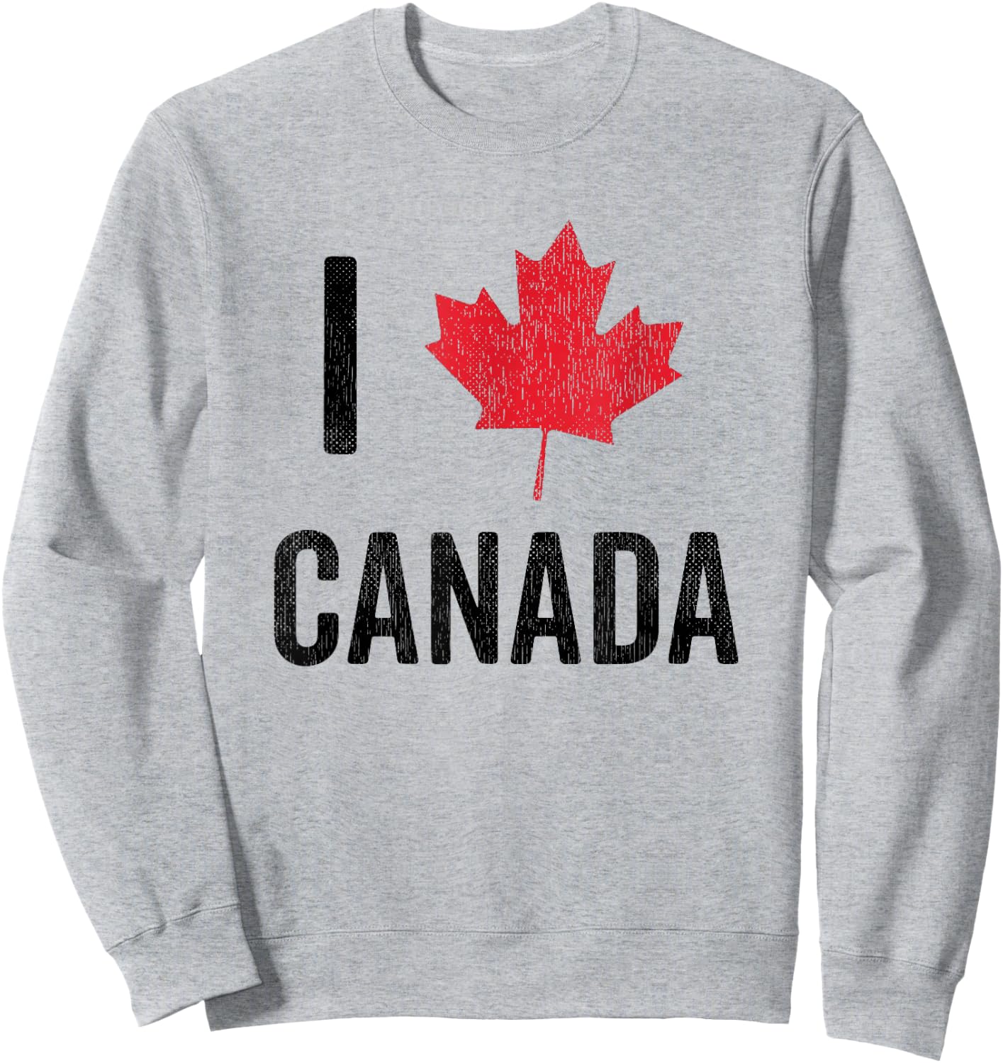 Canada Souvenir Maple Leaf I Love Canada Sweatshirt - Sweatshirt | Ash