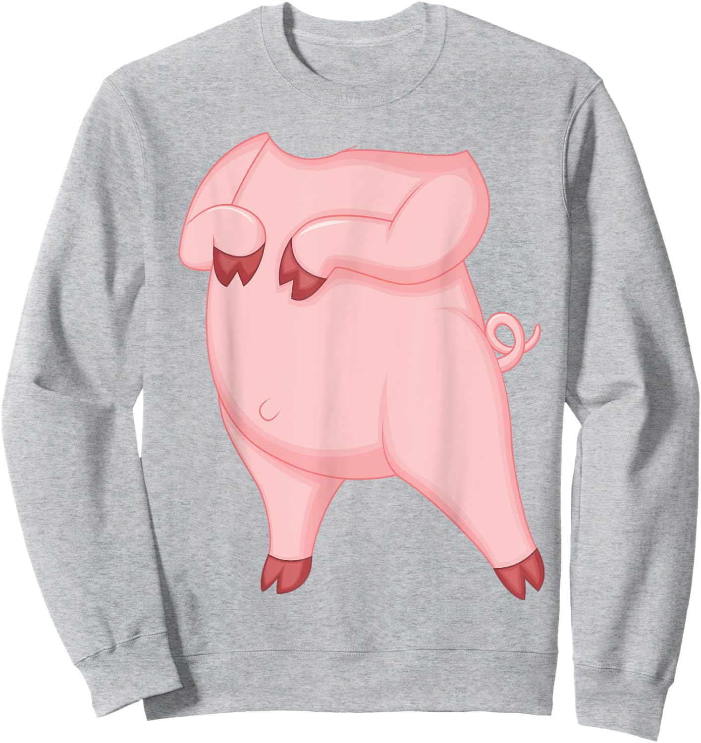 Pig Shirt Adult Kids Men Women Pig Costume Sweatshirt - Sweatshirt | Ash