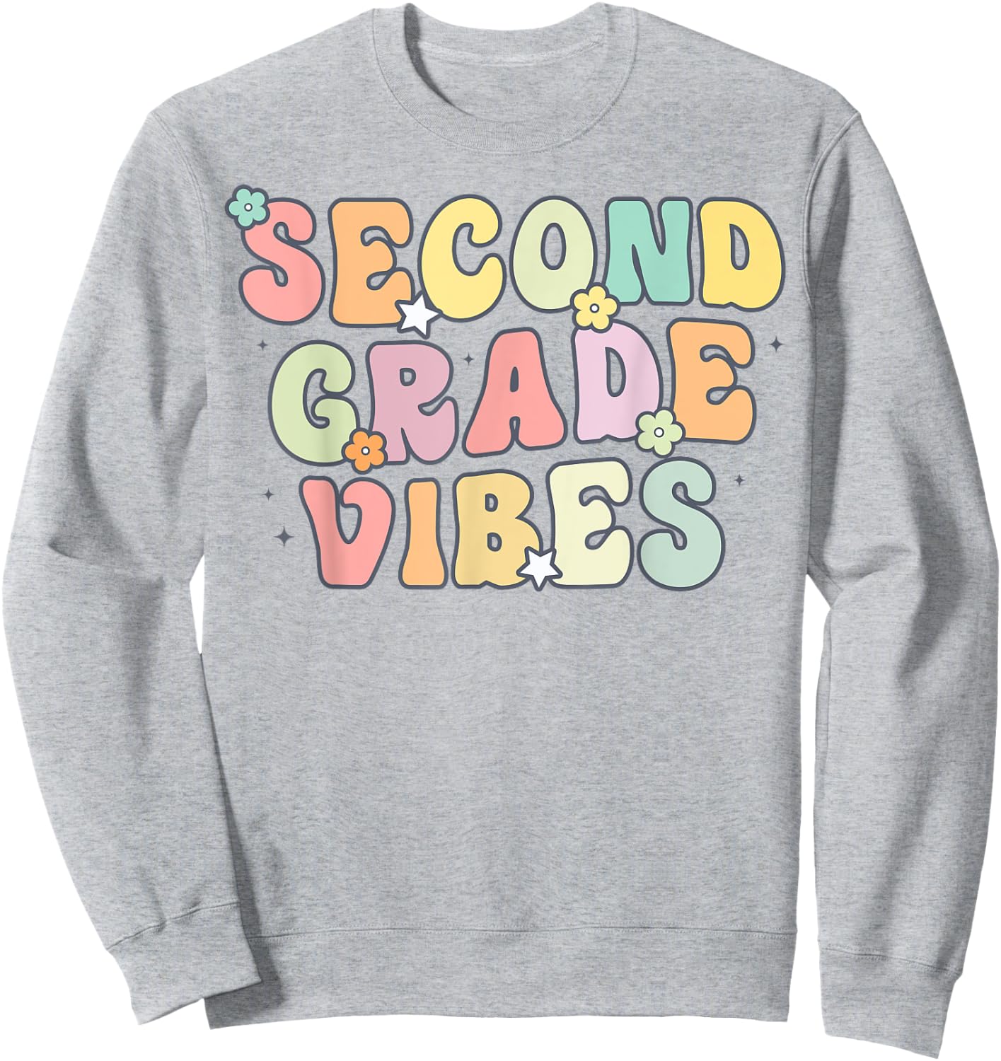Second Grade Vibes Retro 2nd Grade Teacher 1st Day Of School Sweatshirt - Sweatshirt | Ash