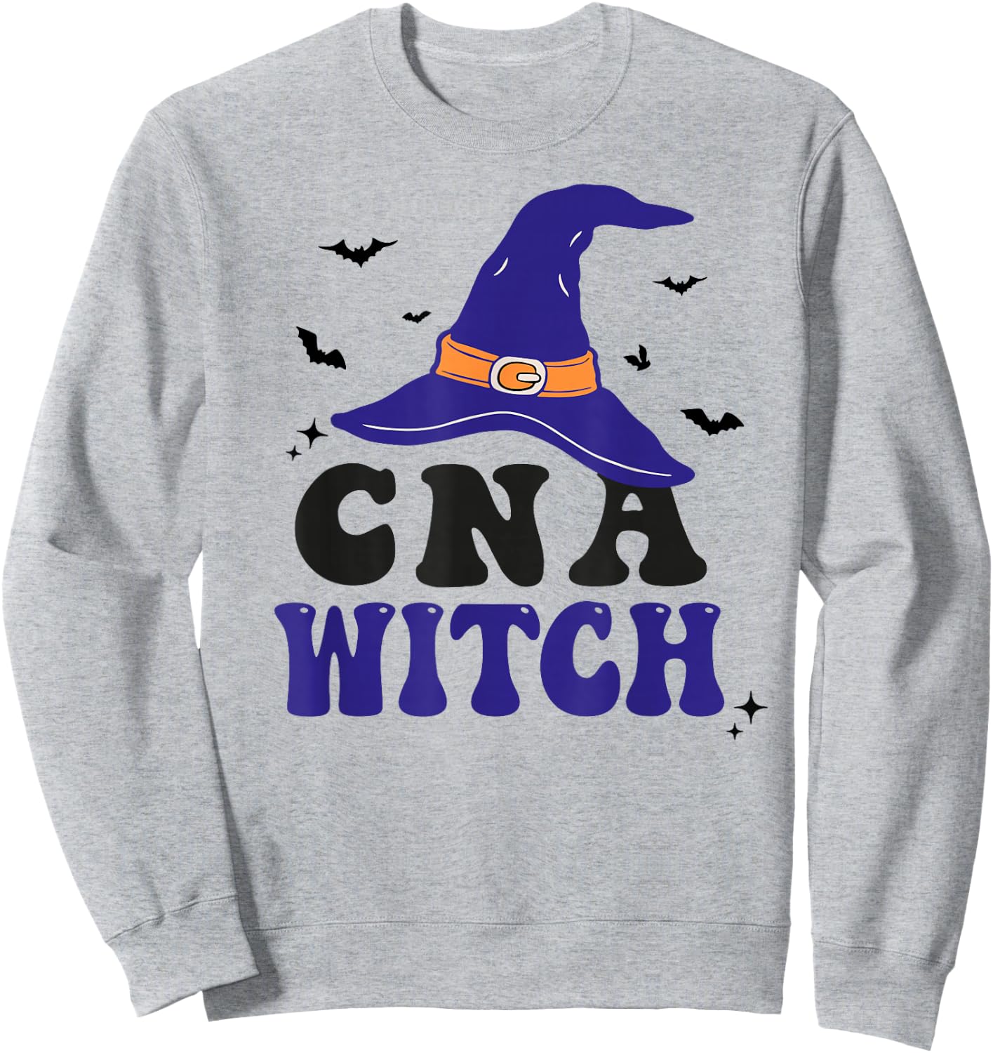 CNA Certified Nursing Assistant Witch Halloween Matching Sweatshirt - Sweatshirt | Ash