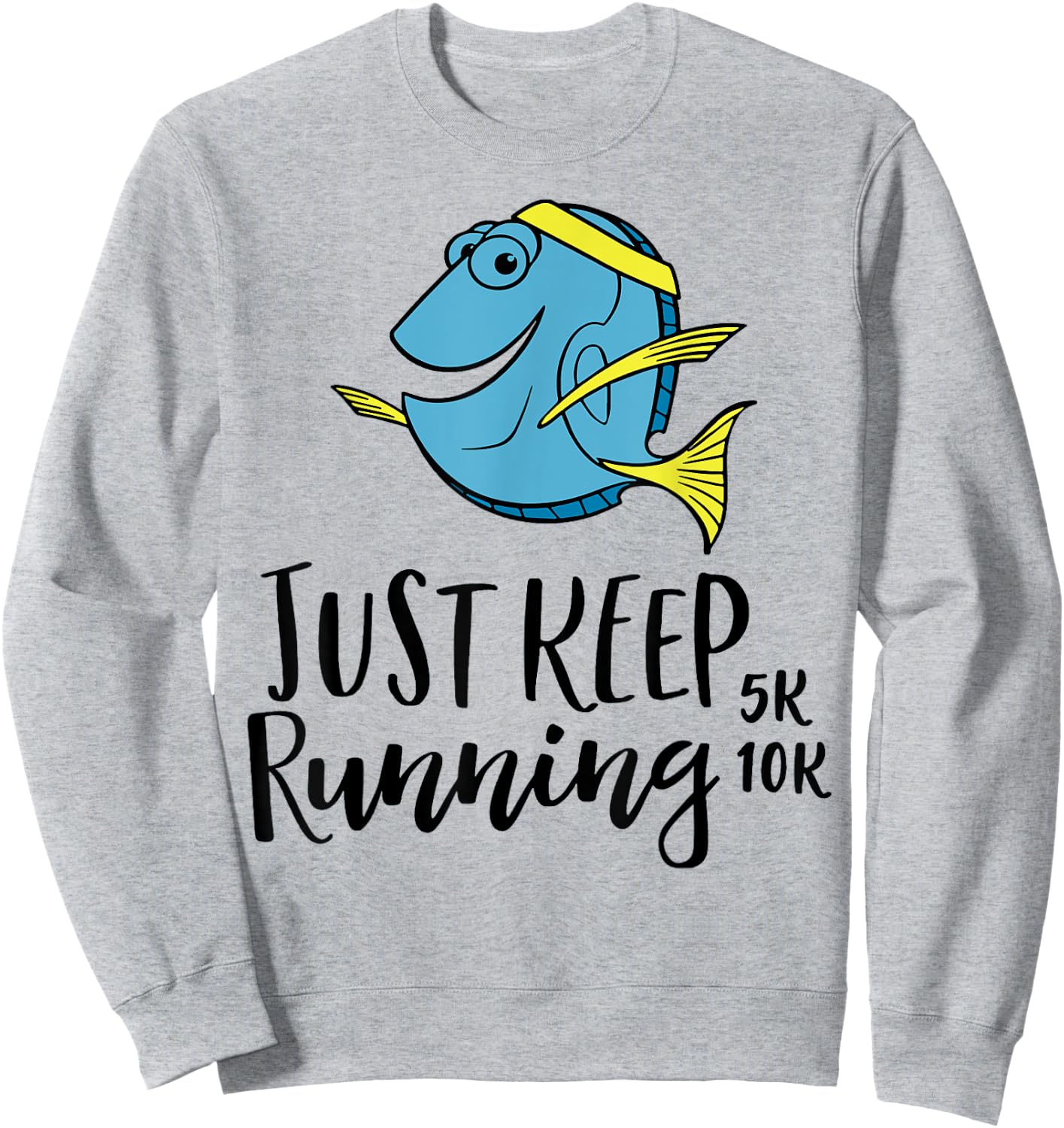 Fish Just Keep Running Sweatshirt - Sweatshirt | Ash