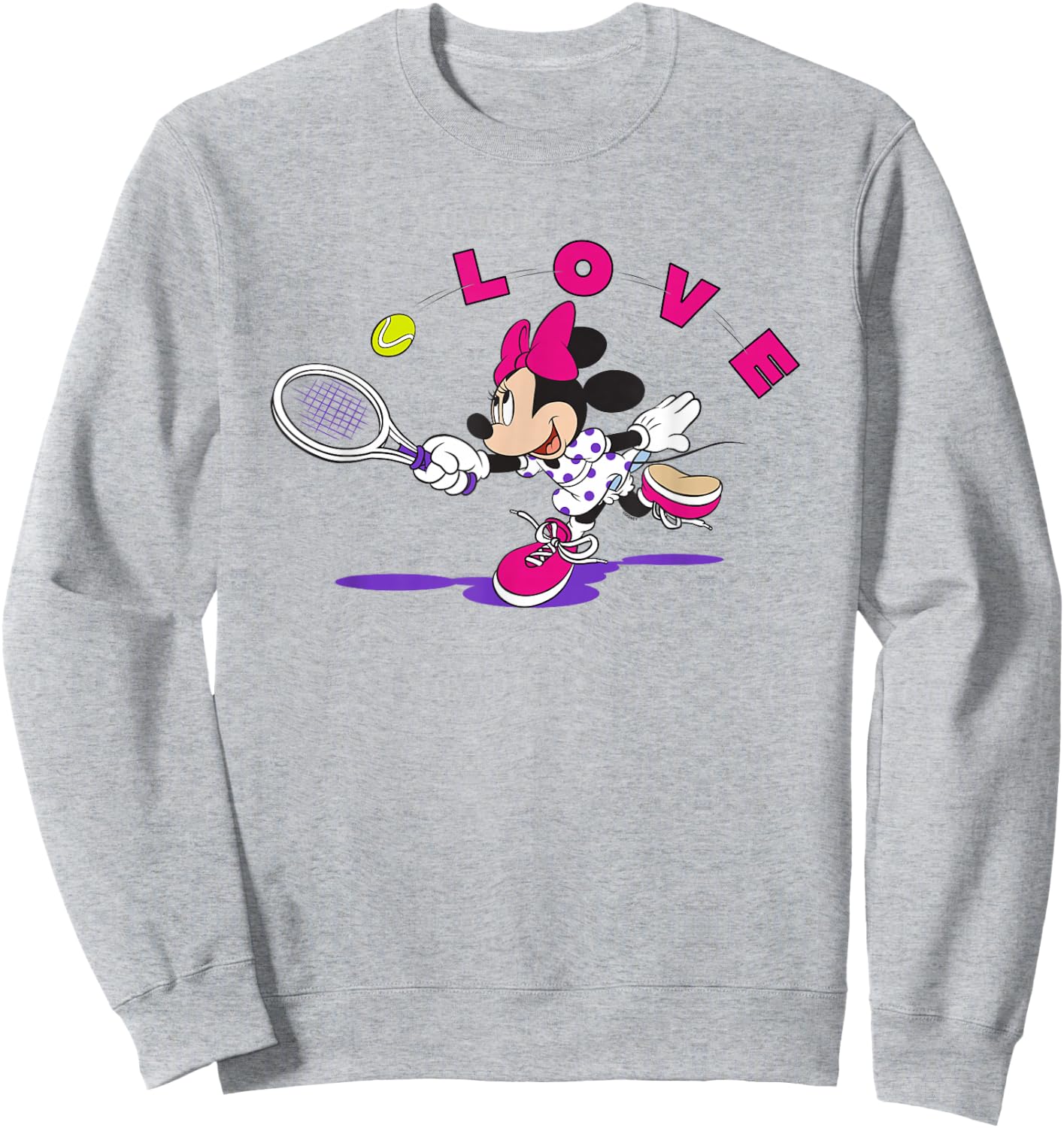 Disney Minnie Mouse Sports Love Tennis Player Sweatshirt - Sweatshirt | Ash