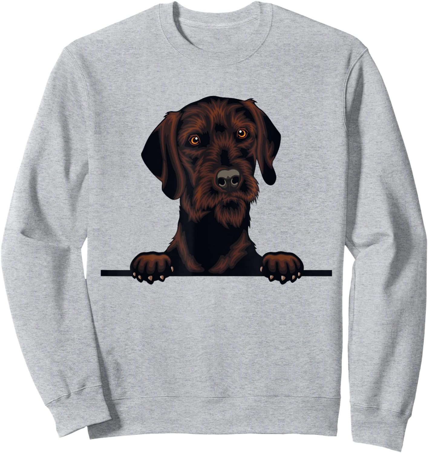 Short Haired Pudelpointer Dog Breed Popping Up Fun Dog Owner Women Girls Kids Sweatshirt - Sweatshirt | Ash