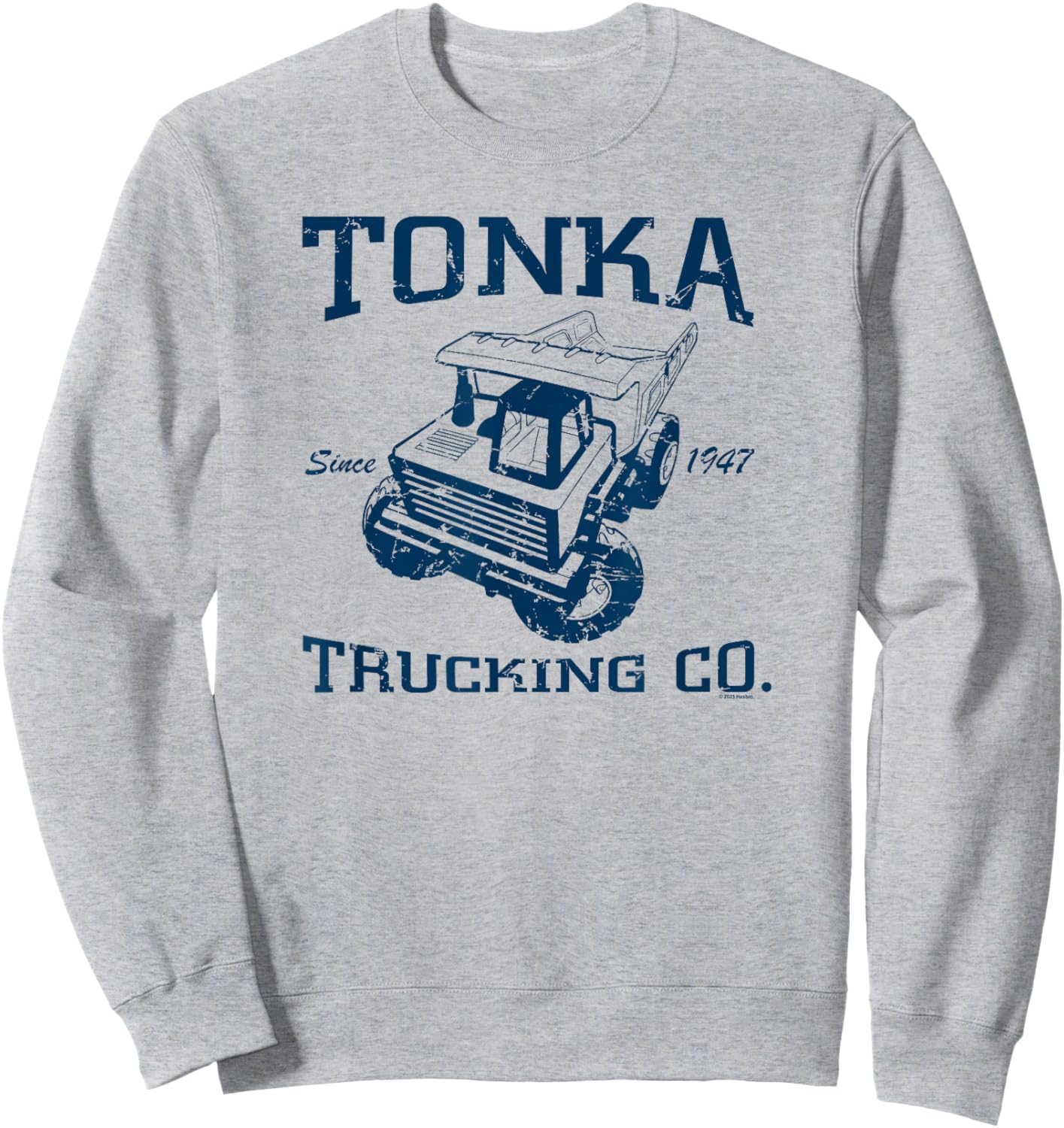 Tonka Trucking Co. Since 1947 Distressed Dump Truck Poster Sweatshirt - Sweatshirt | Ash
