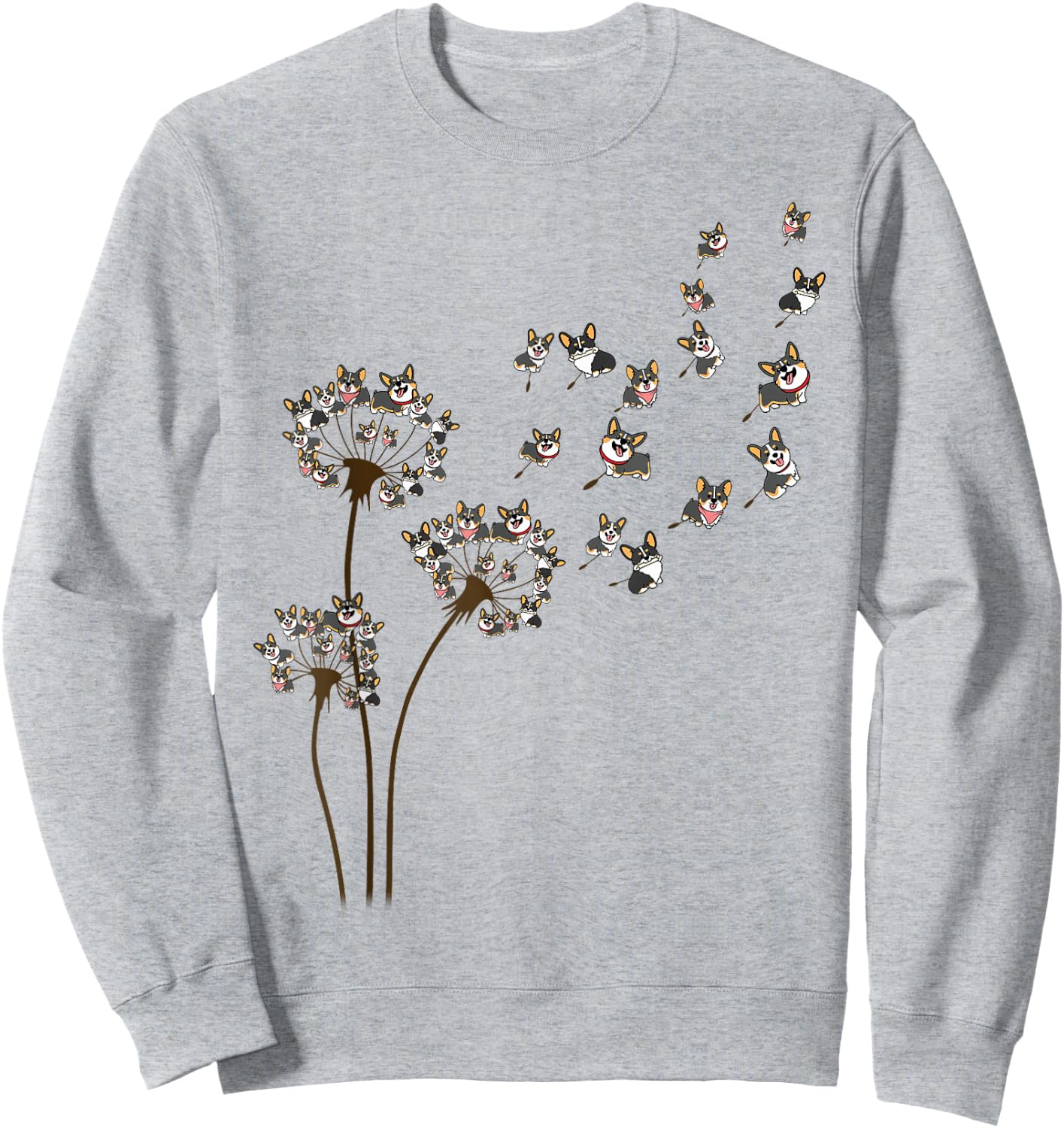 Dandelion Corgi Sweatshirt - Sweatshirt | Ash