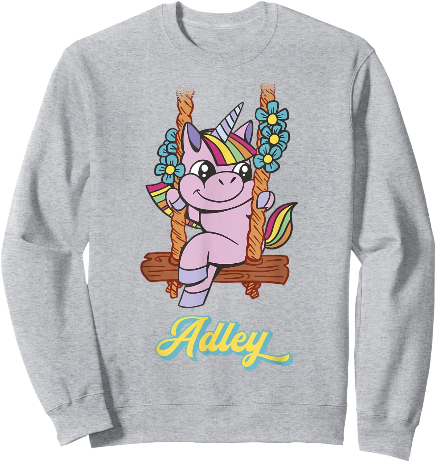 Adley Merch Unicorn Design Sweatshirt - Sweatshirt | Ash