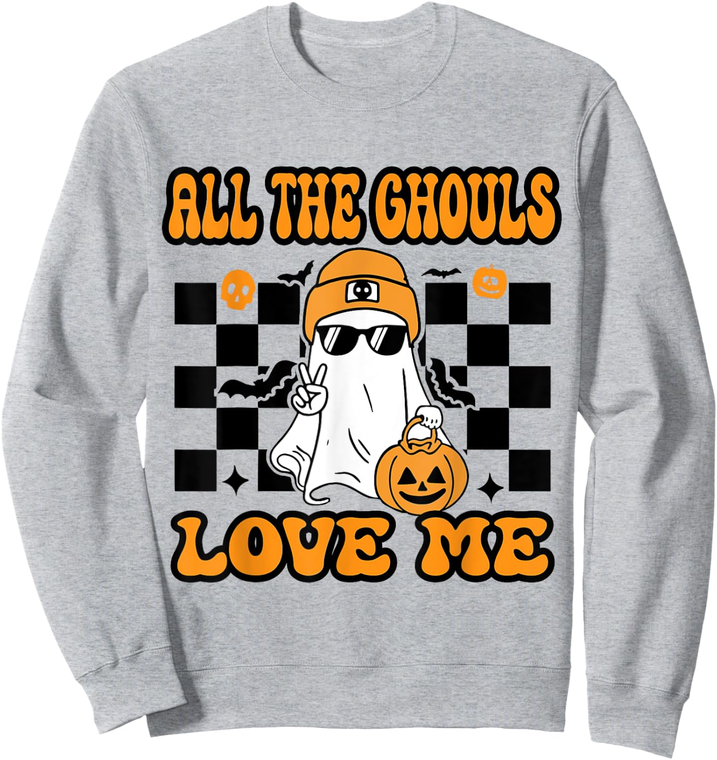 All The Ghouls Love Me Halloween Costume Toddler Boy baby Sweatshirt - Sweatshirt | Ash