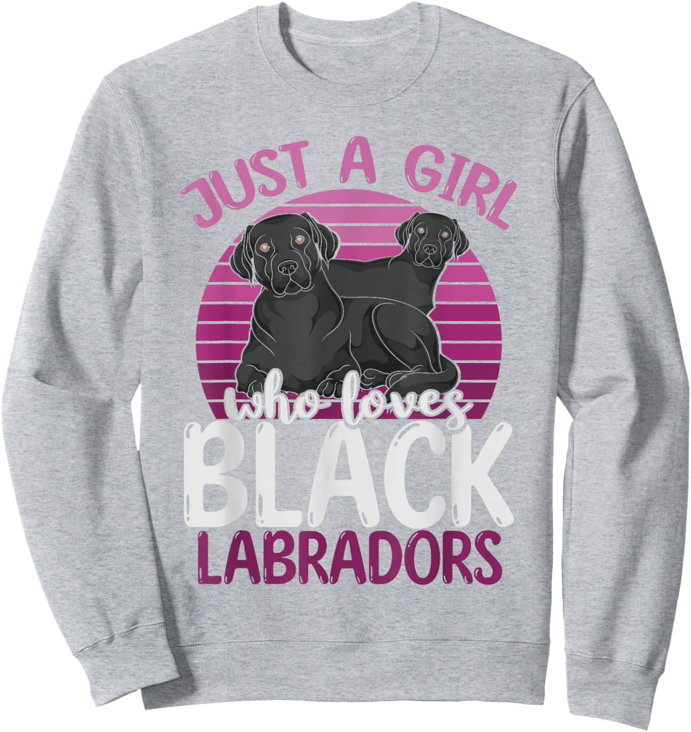 Black Lab Lover Women Just A Girl Who Loves Black Labradors Sweatshirt - Sweatshirt | Ash