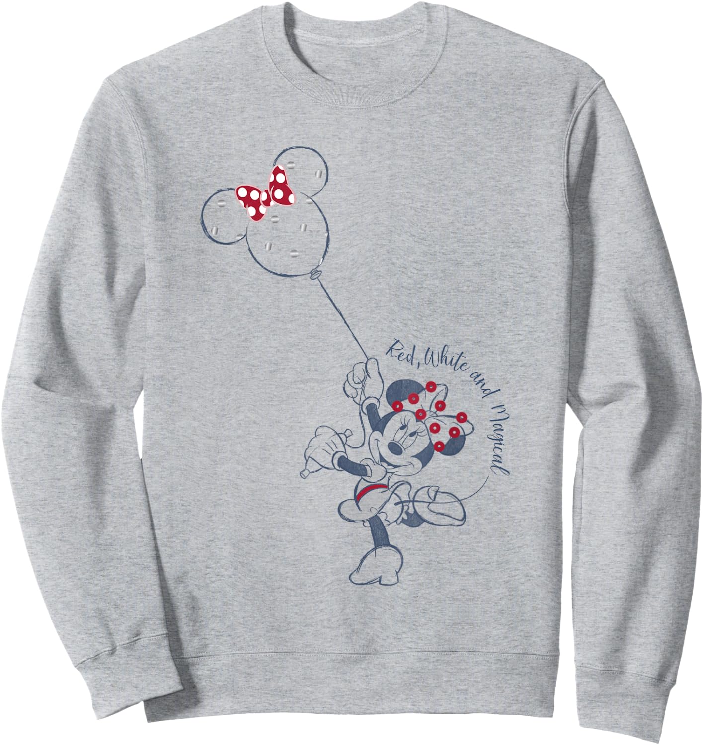 Disney Minnie Mouse Red White and Magical Polka Dot Balloon Sweatshirt - Sweatshirt | Ash
