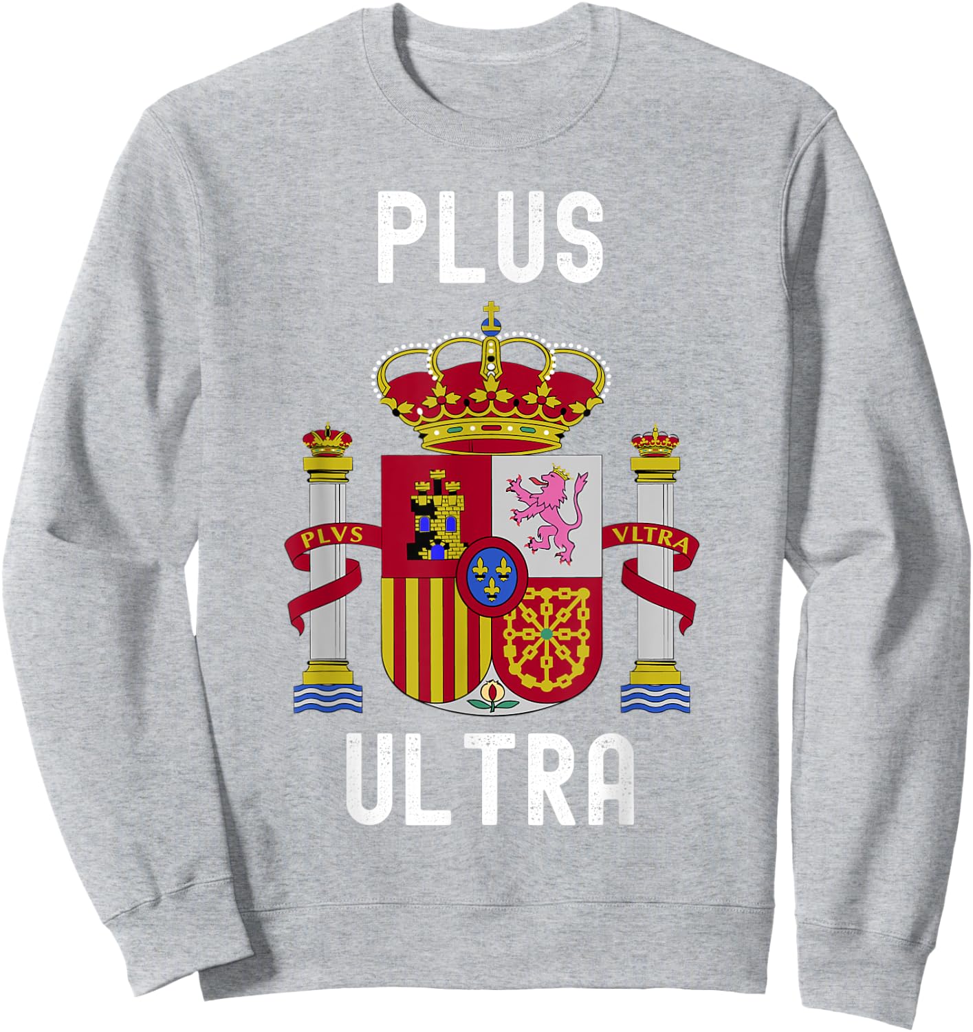Plus Ultra Spain Flag Patriotic Kids Boys Red Sweatshirt - Sweatshirt | Ash