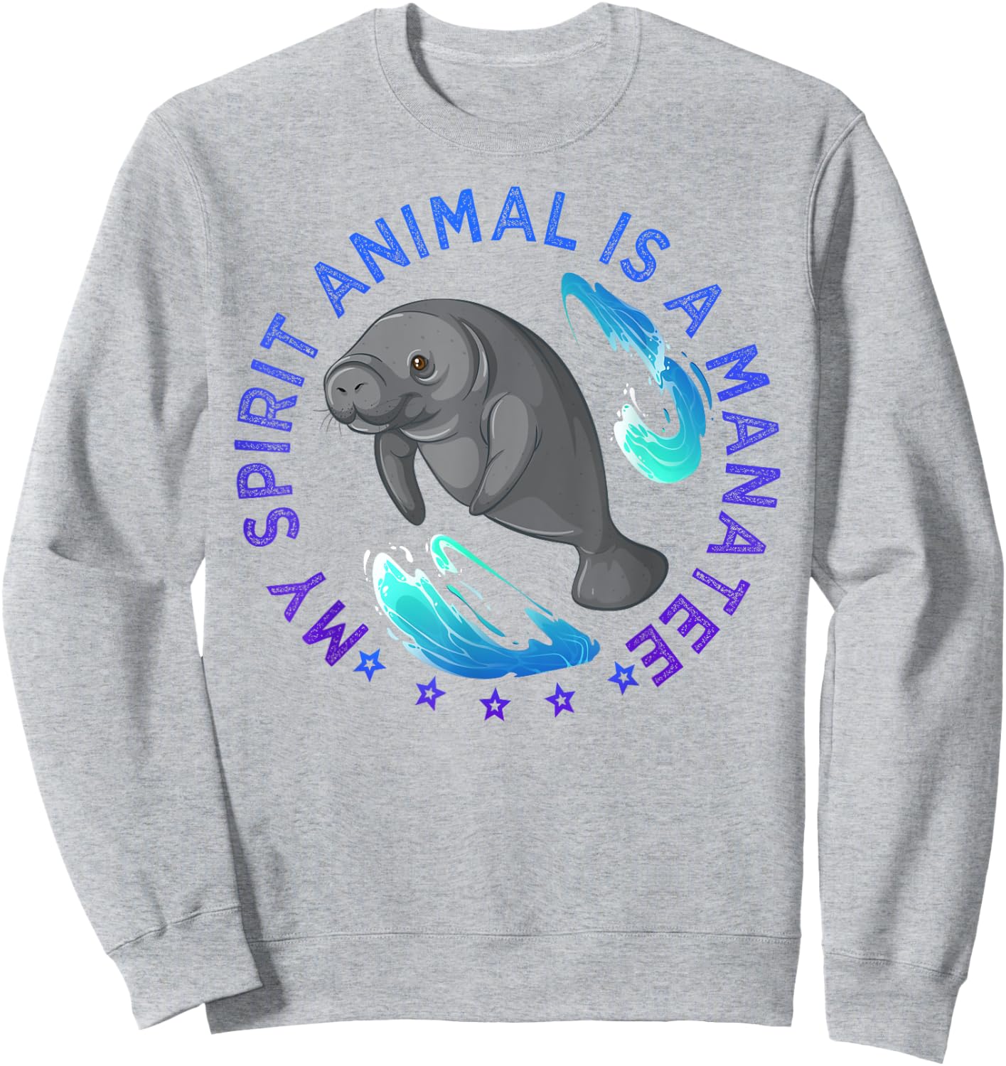 My Spirit Animal Is A Manatee Sea Animals Lover Sweatshirt - Sweatshirt | Ash