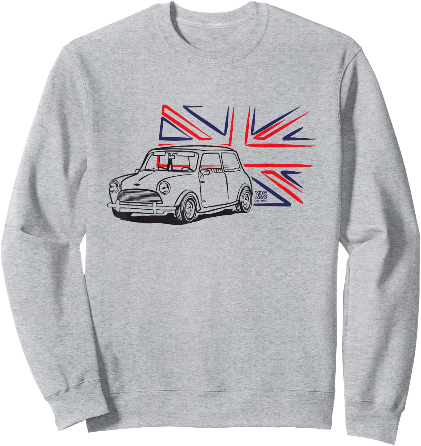 Classic Mini Austin Union Jack Sweatshirt - Sweatshirt | Ash