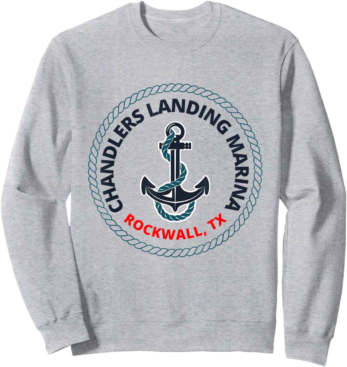 Lake Ray Hubbard- Chandlers Landing Marina- Rockwall, TX Sweatshirt - Sweatshirt | Ash