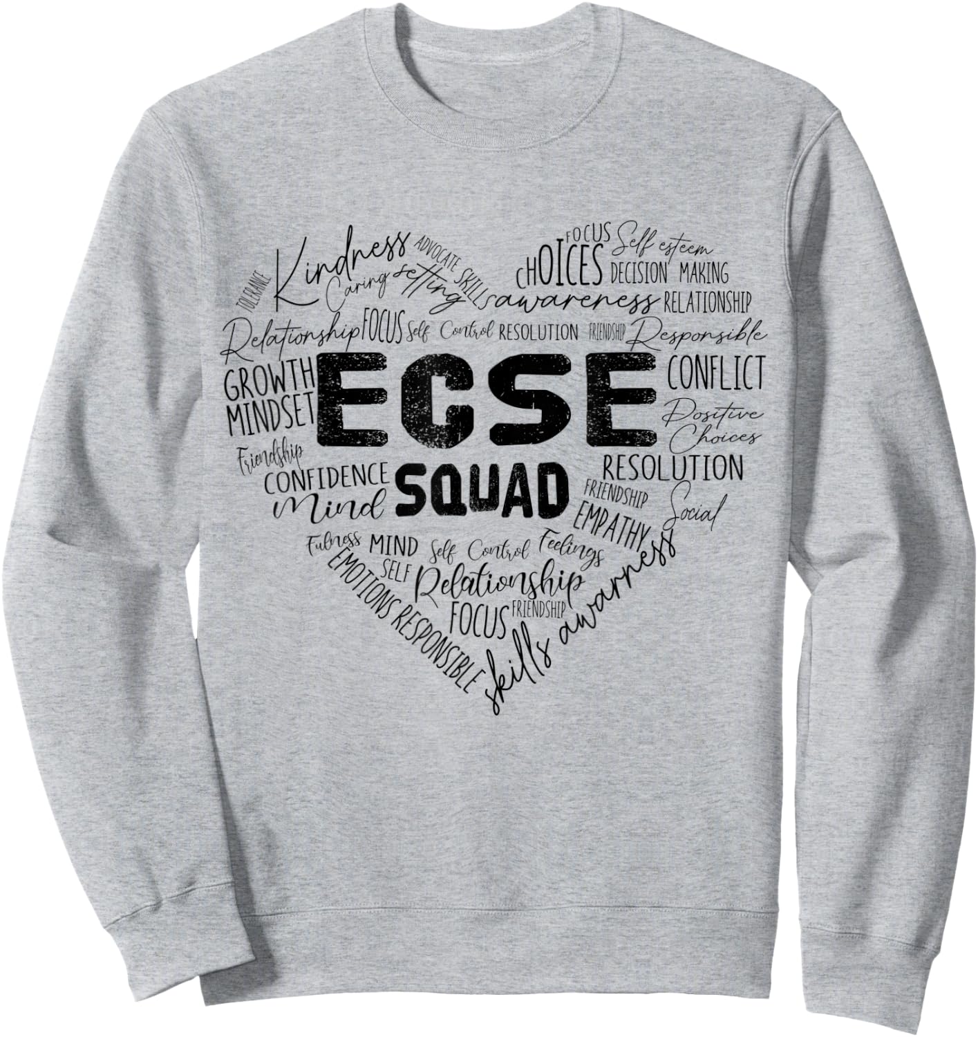 Early Childhood Special Education SPED ECSE Squad School Sweatshirt - Sweatshirt | Ash