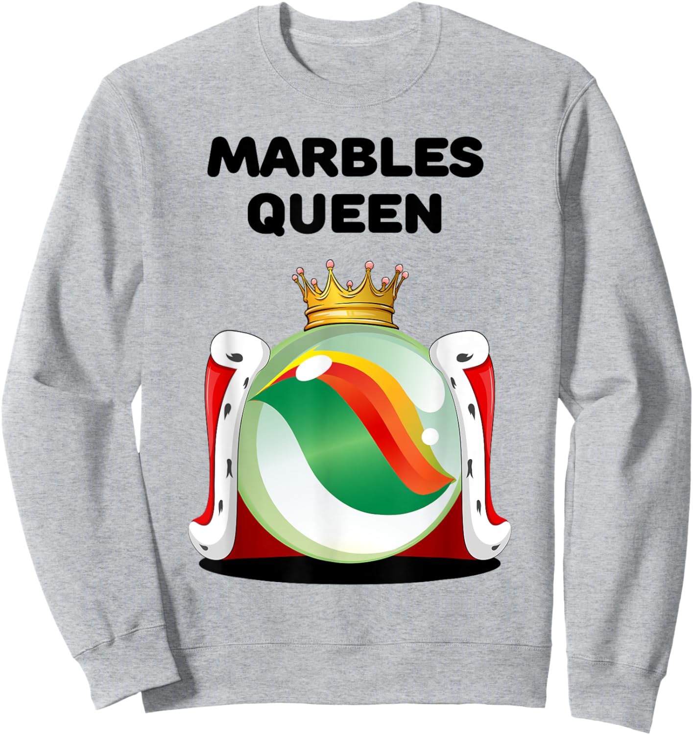 Marbles Queen | Girls Marbles | Marbles Sweatshirt - Sweatshirt | Ash